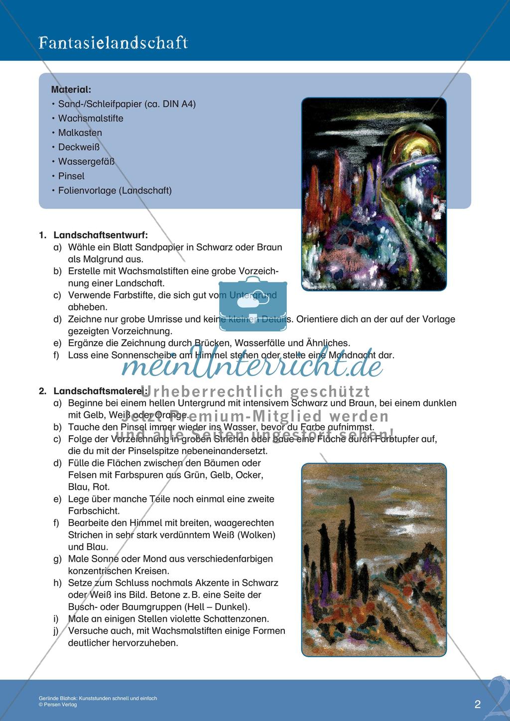 Künstlerische Miniprojekte: Fantasielandschaft Preview 4