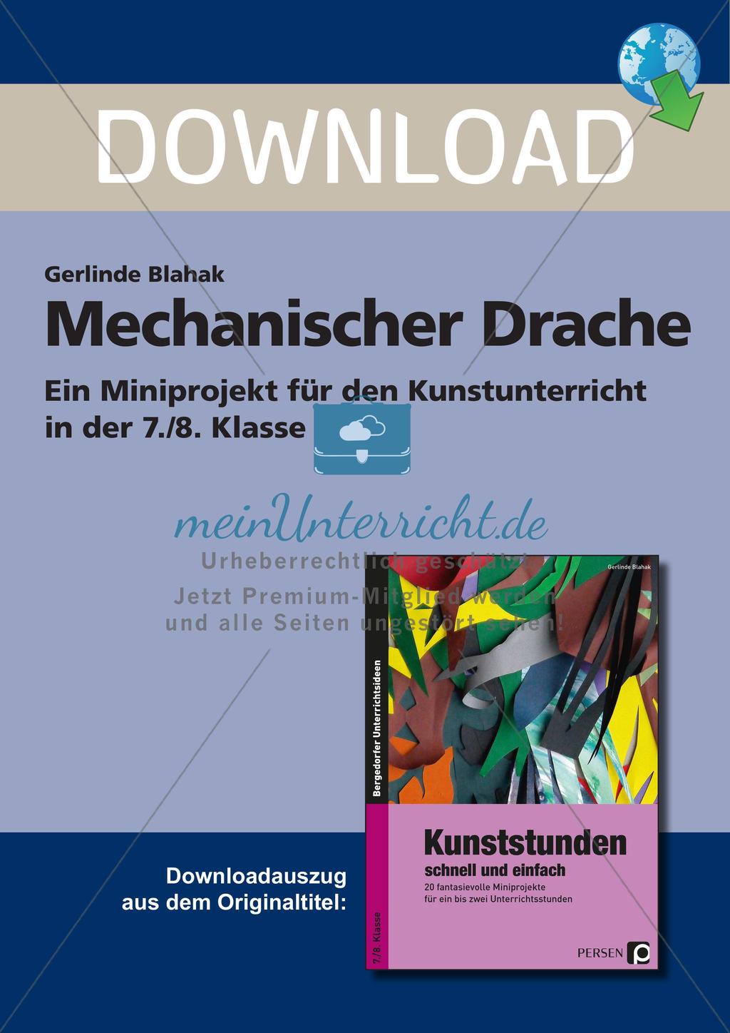 Künstlerische Miniprojekte: Mechanischer Drache Preview 1