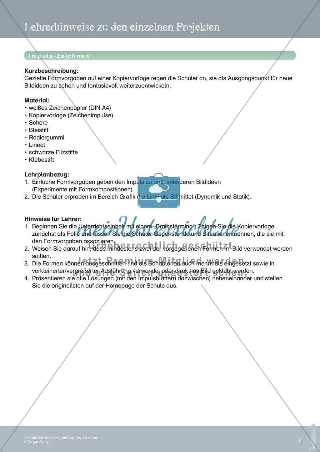 Künstlerische Miniprojekte: Impuls-Zeichnen Preview 3