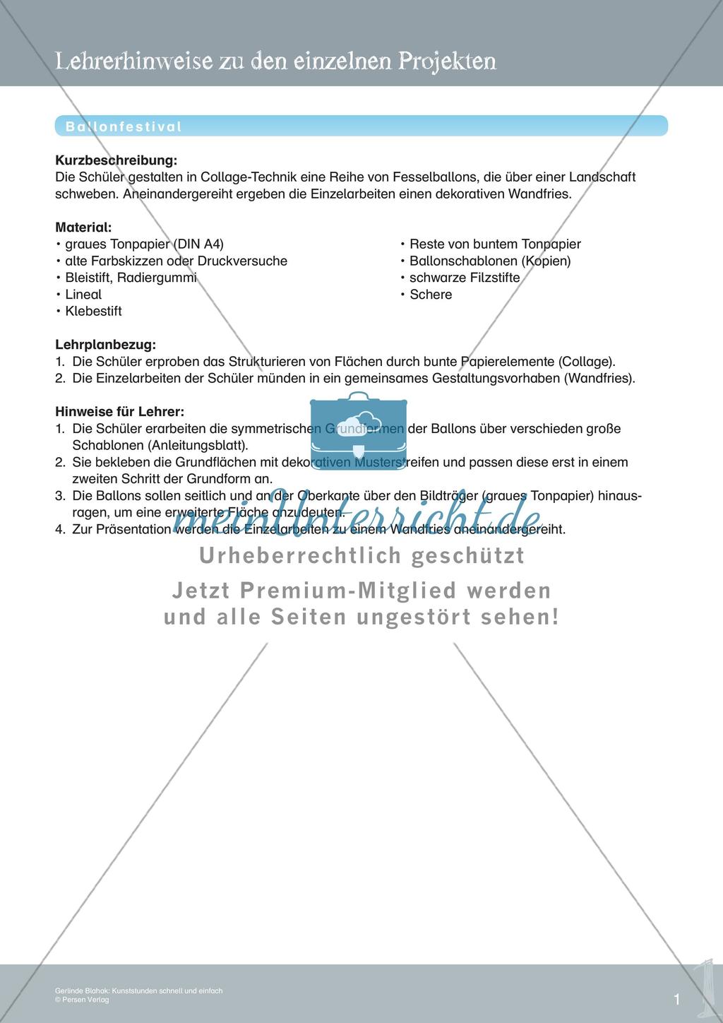 Künstlerische Miniprojekte: Heißluftballons Preview 3