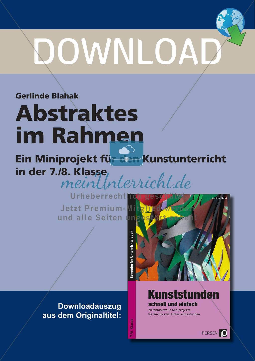 Künstlerische Miniprojekte: Abstraktes im Rahmen Preview 1
