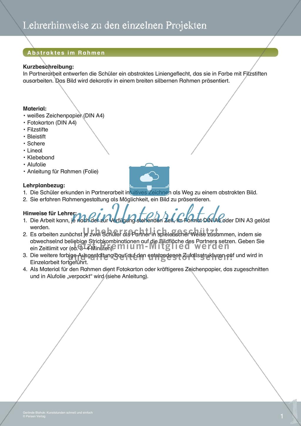 Künstlerische Miniprojekte: Abstraktes im Rahmen Preview 3