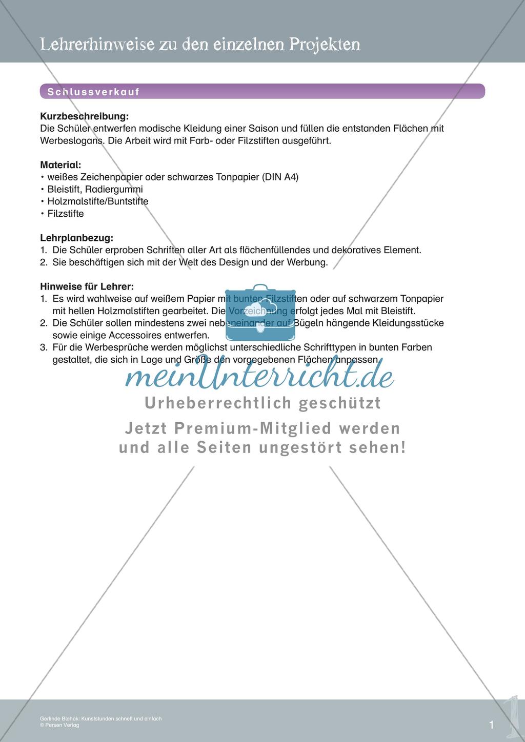 Künstlerische Miniprojekte: Modedesign Preview 3