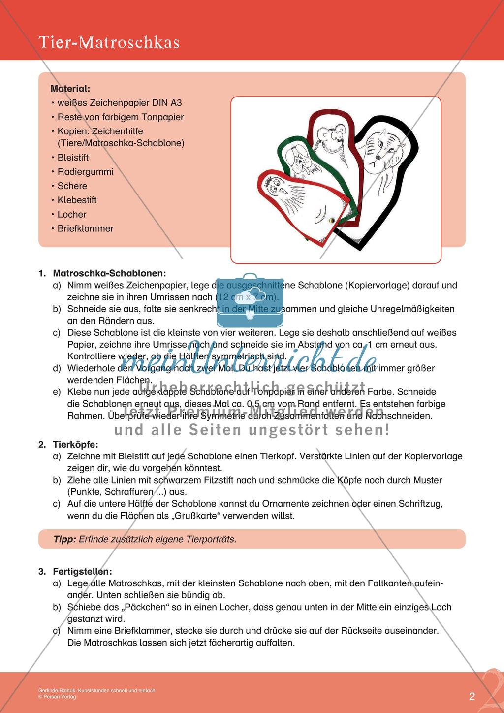 Künstlerische Miniprojekte: Tier-Matroschkas Preview 4