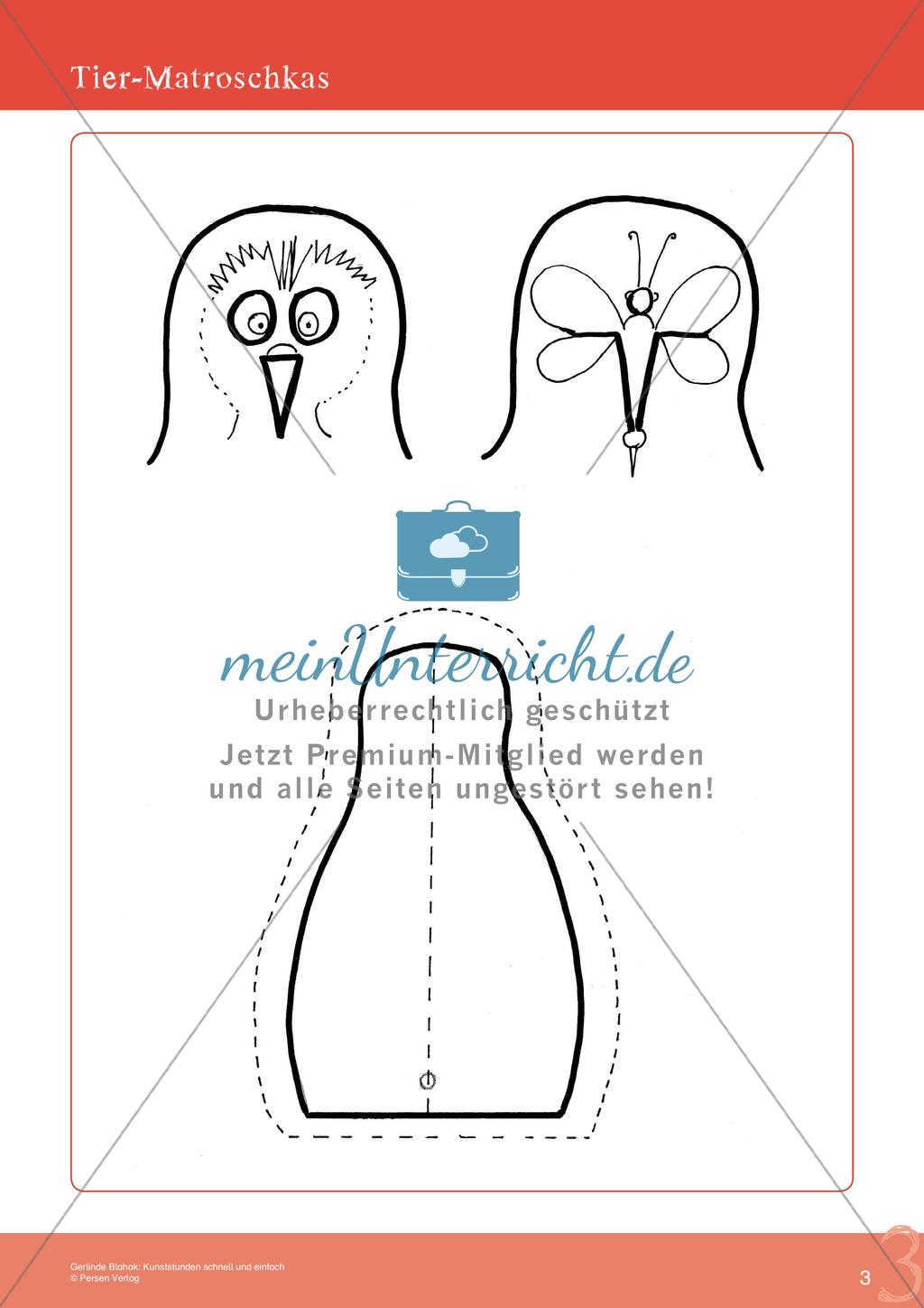 Künstlerische Miniprojekte: Tier-Matroschkas Preview 5