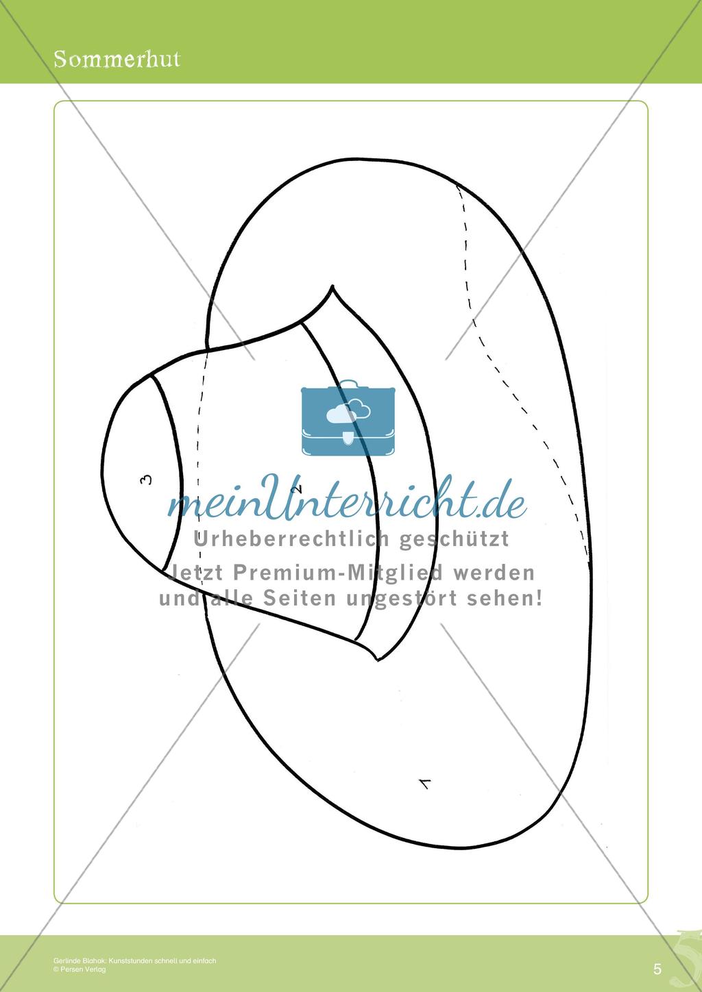 Künstlerische Miniprojekte: Sommerhut Preview 7