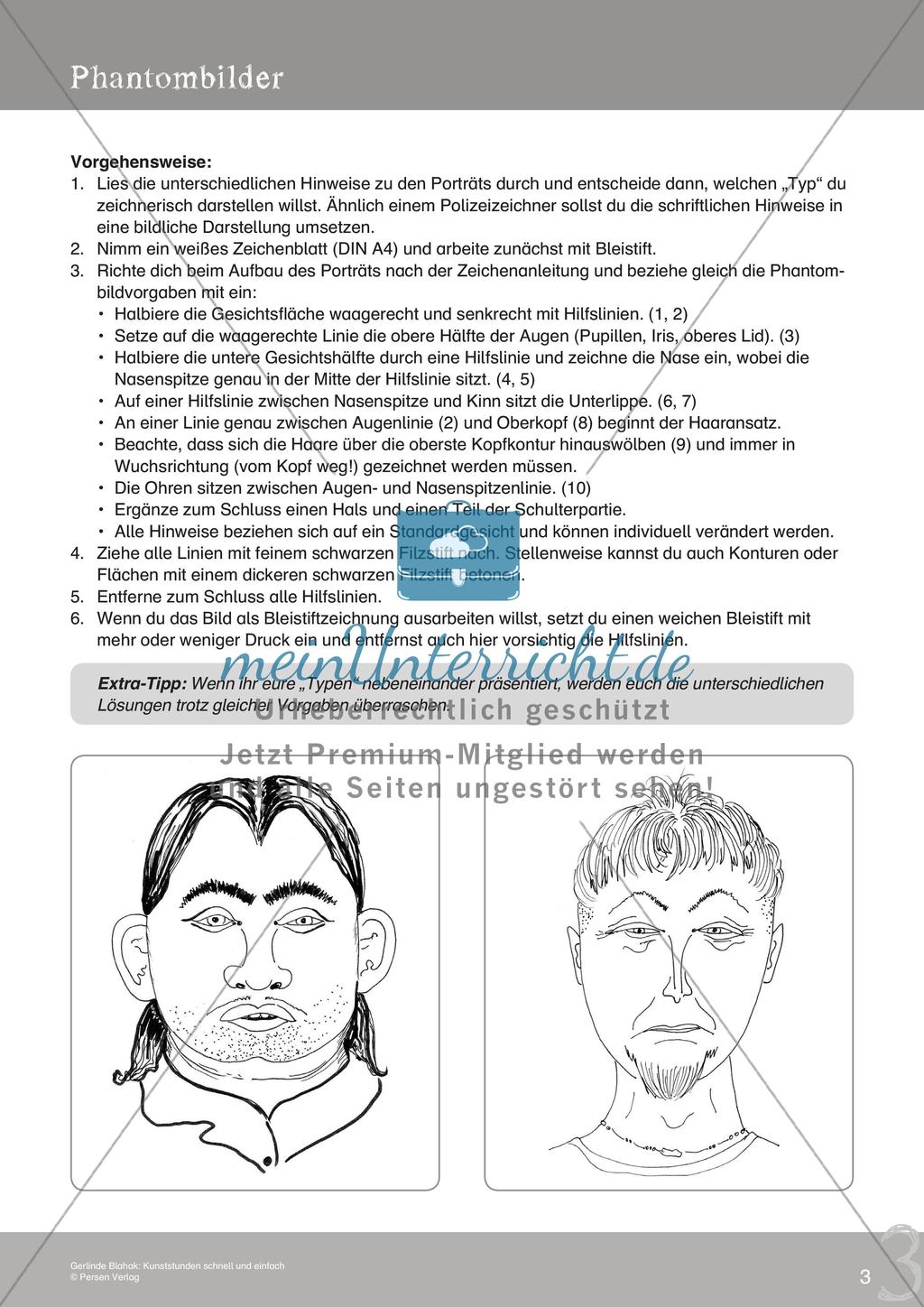 Künstlerische Miniprojekte: Phantombilder Preview 5