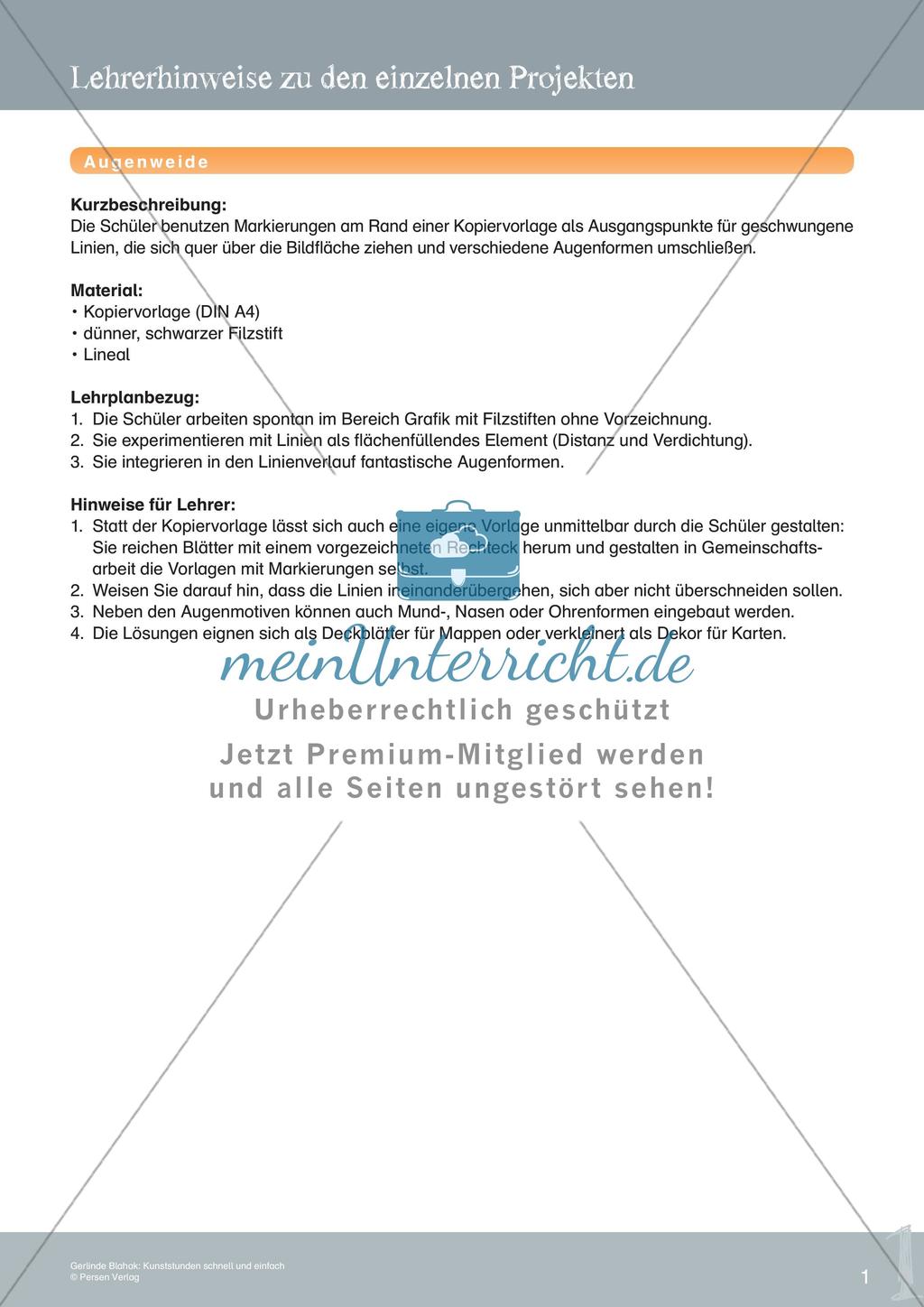 Künstlerische Miniprojekte: Abstrakte Augenformen Preview 3