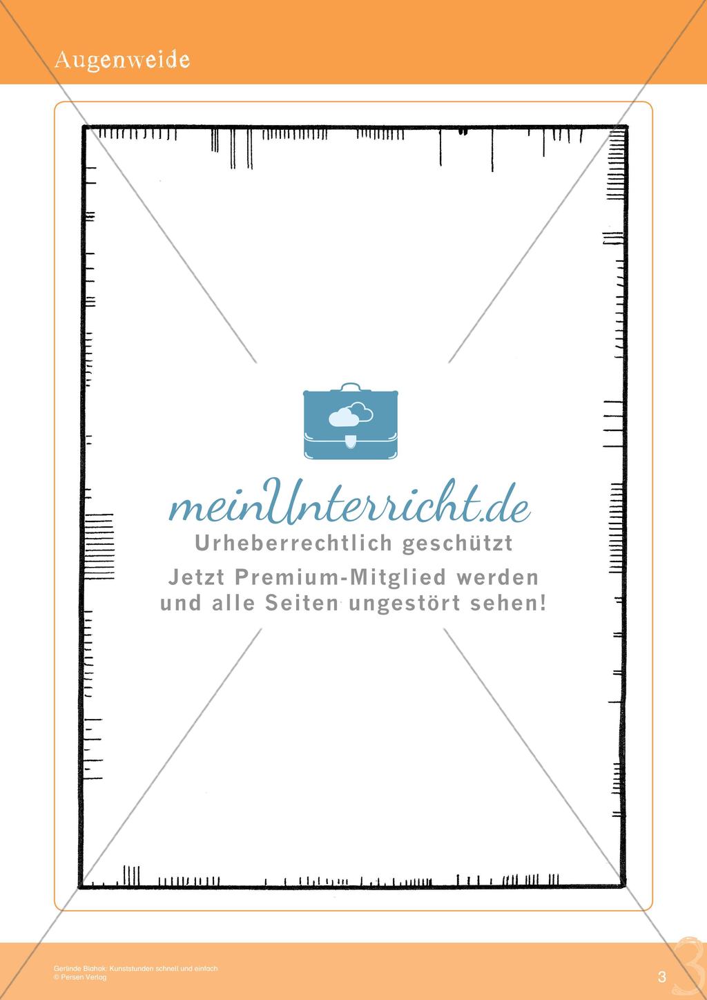 Künstlerische Miniprojekte: Abstrakte Augenformen Preview 5