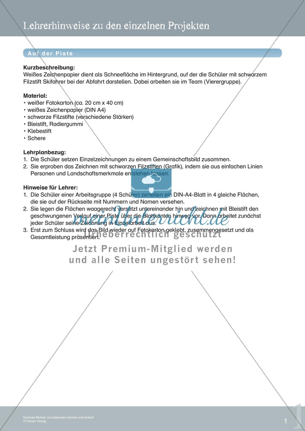 Künstlerische Miniprojekte: Auf der Piste Preview 3