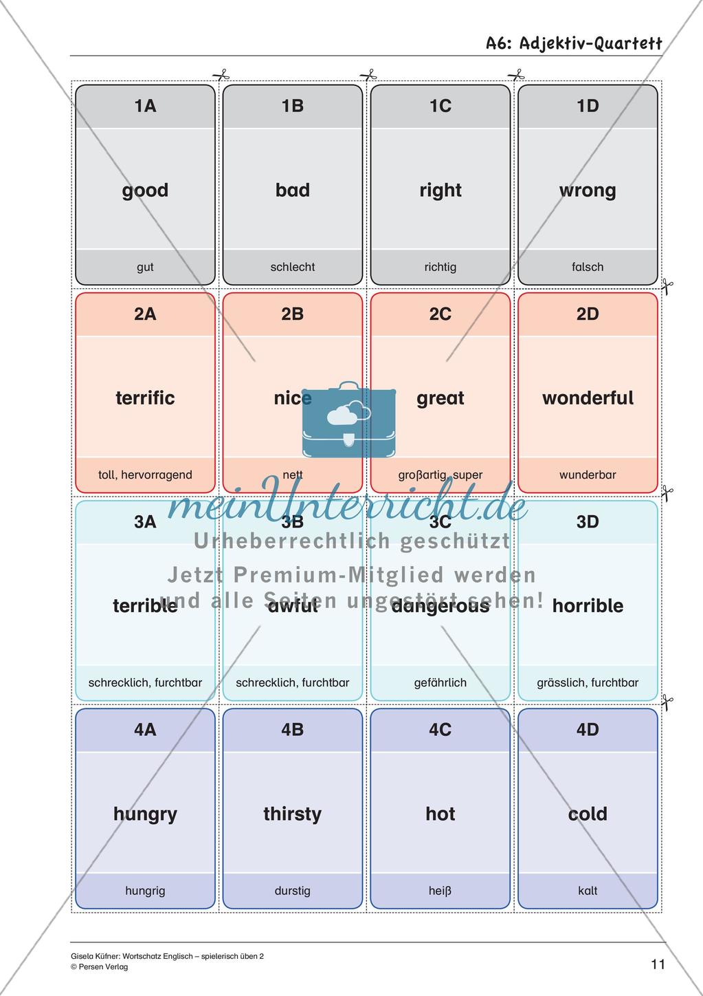 Grammatikspiele: Nomen, Verben und Adjektive Preview 13