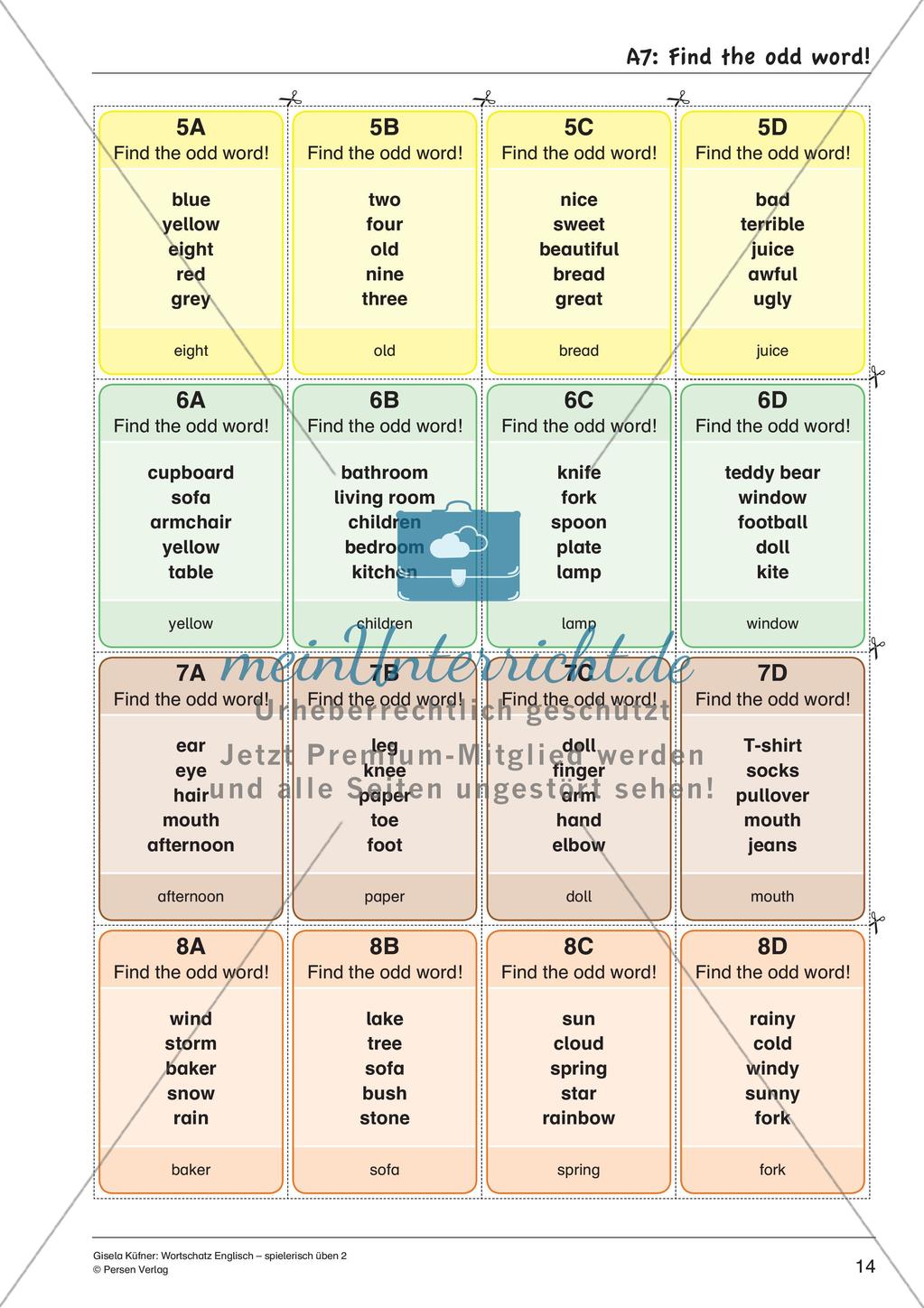 Grammatikspiele: Nomen, Verben und Adjektive Preview 16