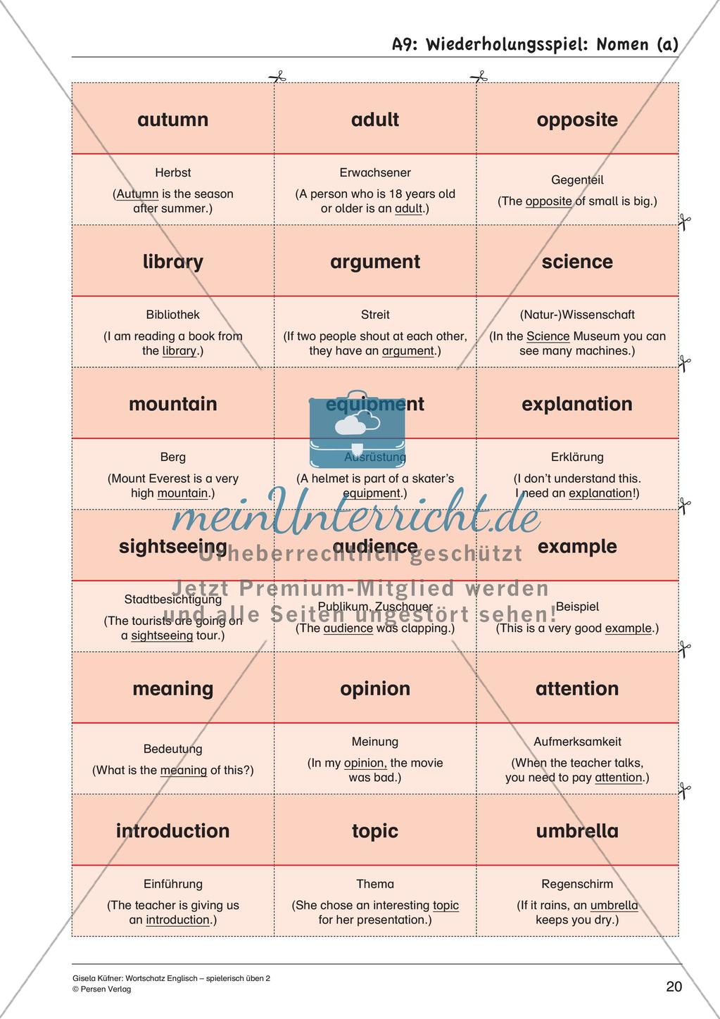 Grammatikspiele: Nomen, Verben und Adjektive Preview 22