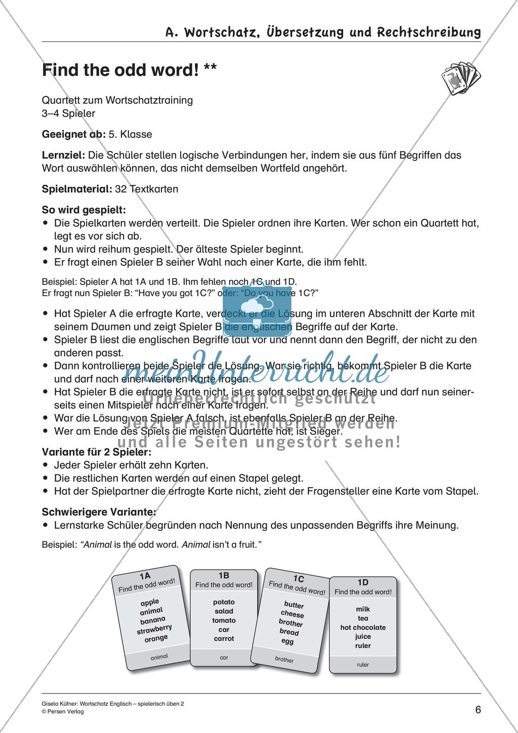Grammatikspiele: Nomen, Verben und Adjektive Preview 8
