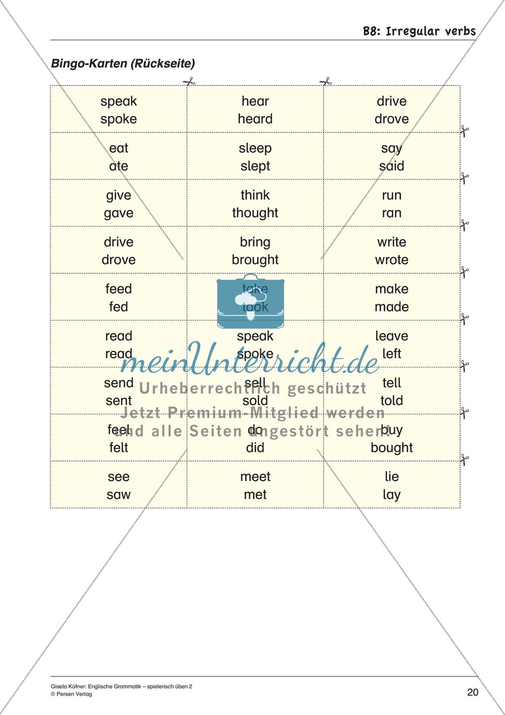 Grammatikspiele: Verben, Präpositionen und Pronomen Preview 22