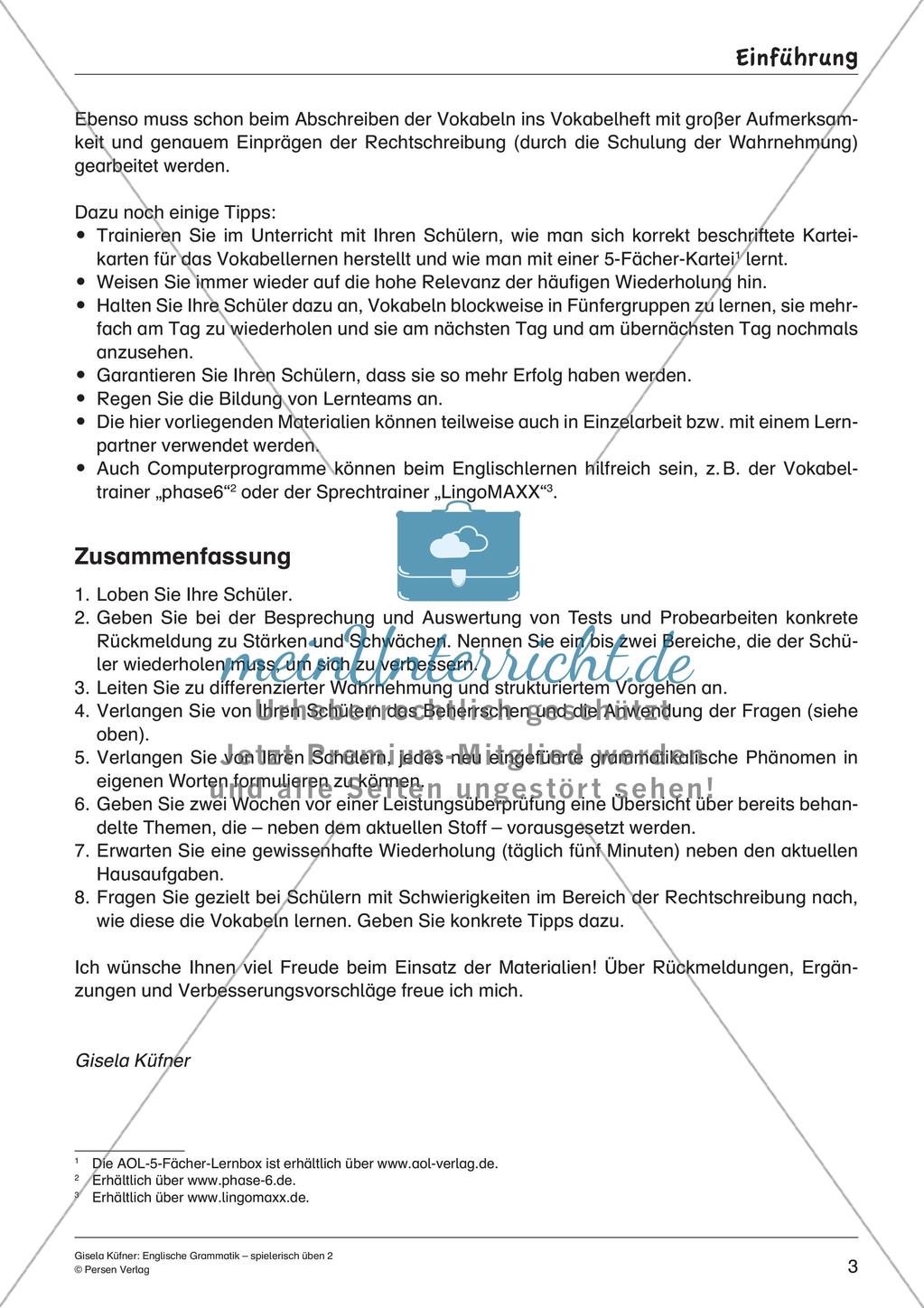 Grammatikspiele: Verben, Präpositionen und Pronomen Preview 5