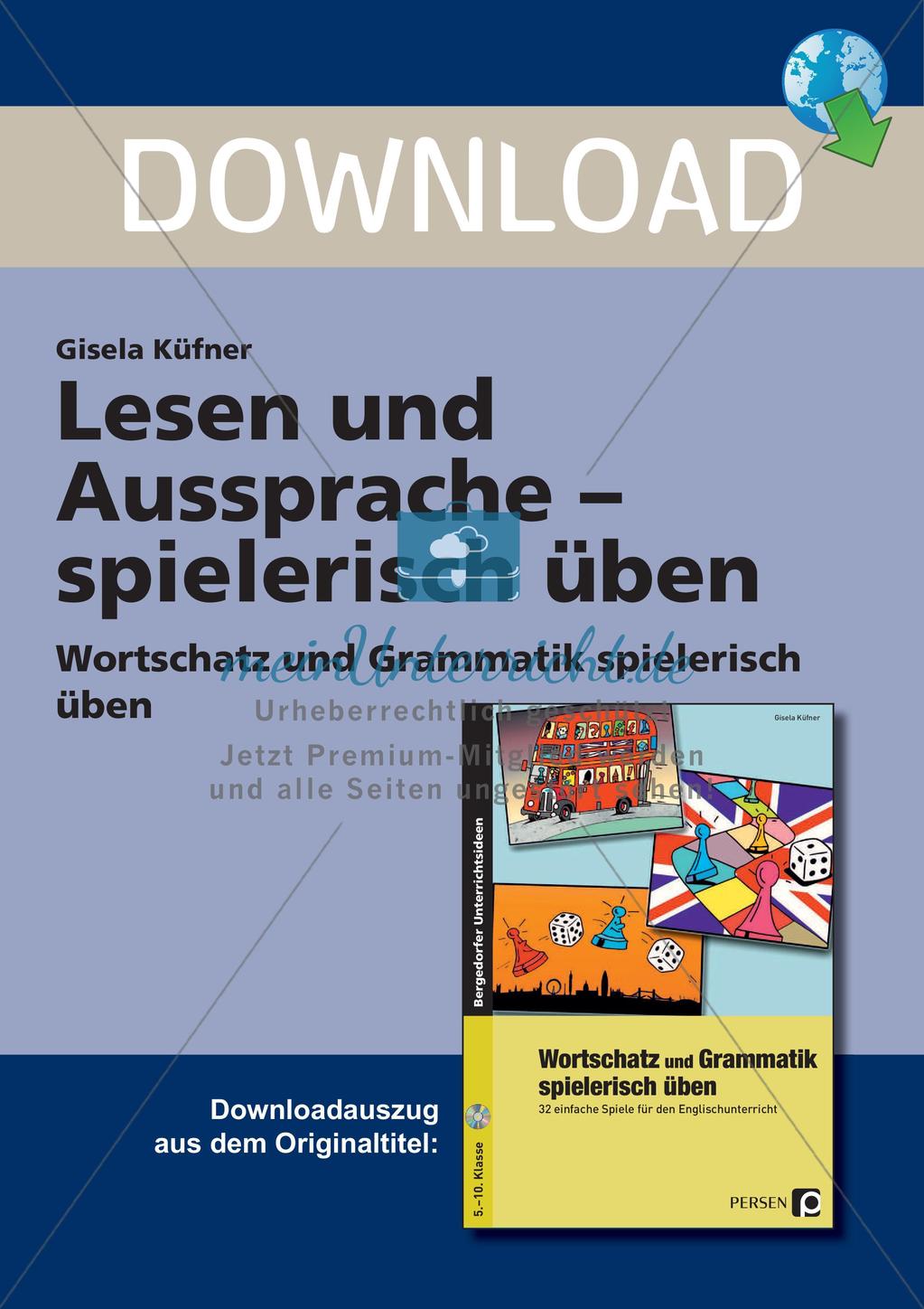 Spiele zur Übung von Lesen und Aussprache Preview 1