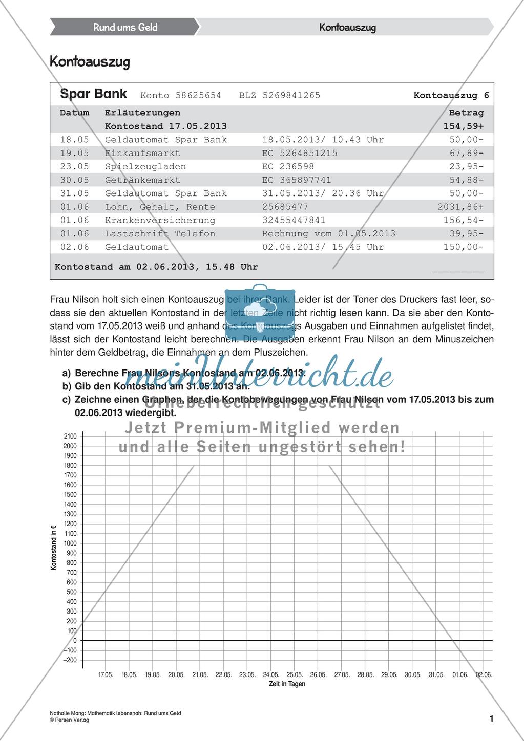 Mathematik lebensnah: Rund ums Geld Preview 3