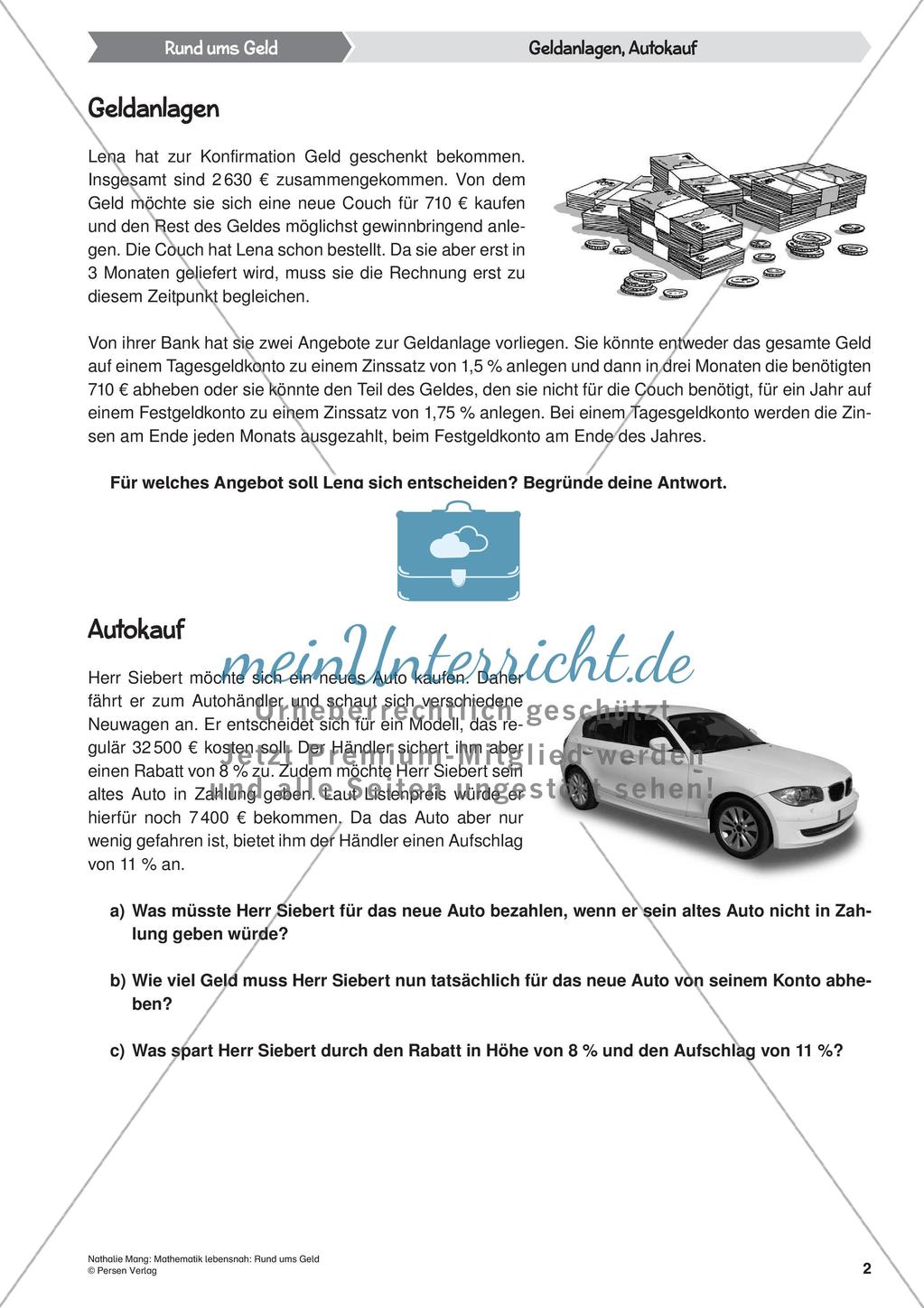 Mathematik lebensnah: Rund ums Geld Preview 4