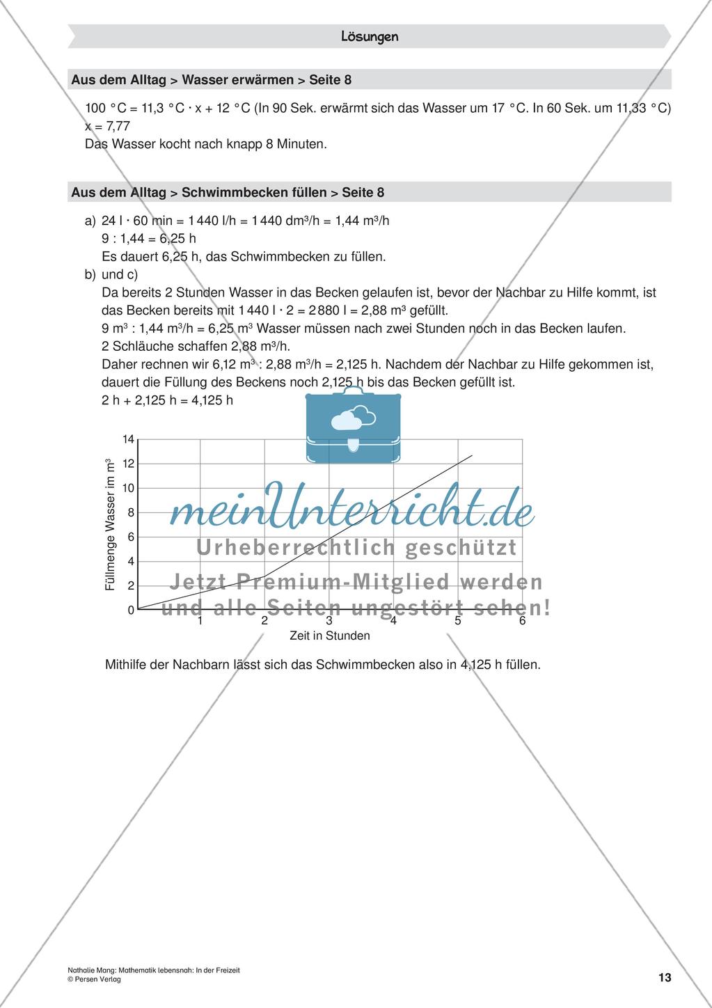 Mathematik lebensnah: In der Freizeit Preview 15