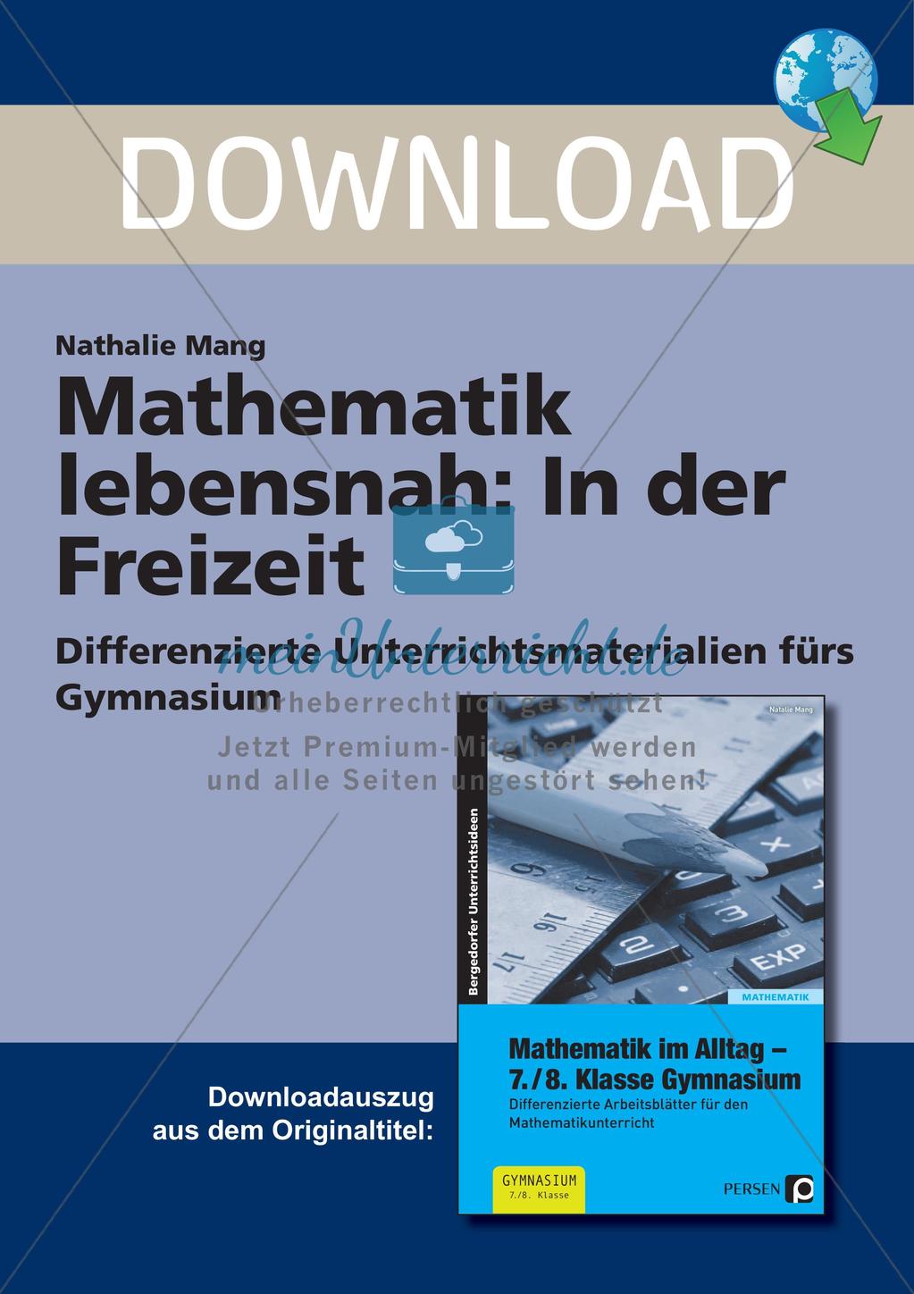 Mathematik lebensnah: In der Freizeit Preview 1