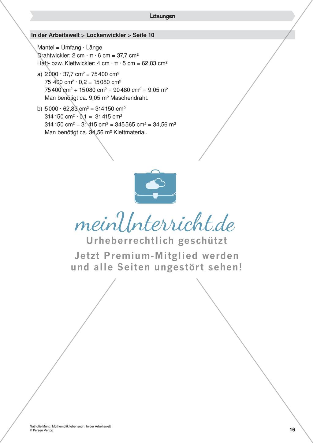 Mathematik lebensnah: In der Arbeitswelt Preview 18