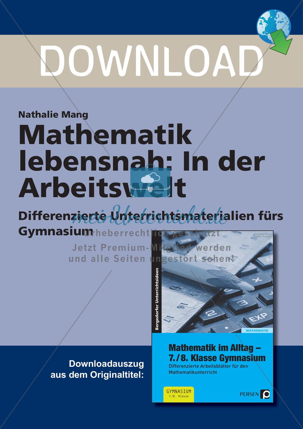 Mathematik lebensnah: In der Arbeitswelt Preview 1