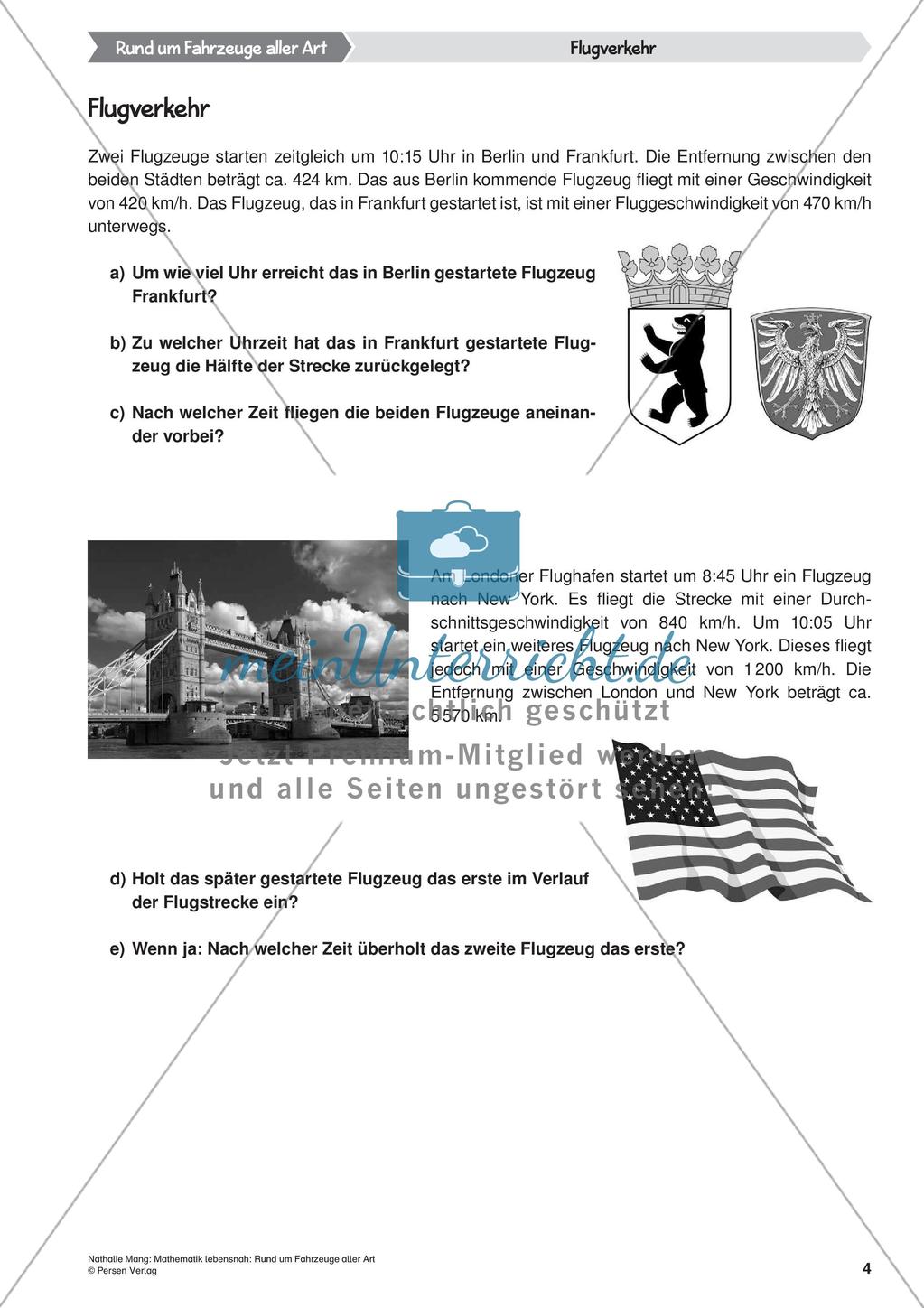 Mathematik lebensnah: Fahrzeuge Preview 6