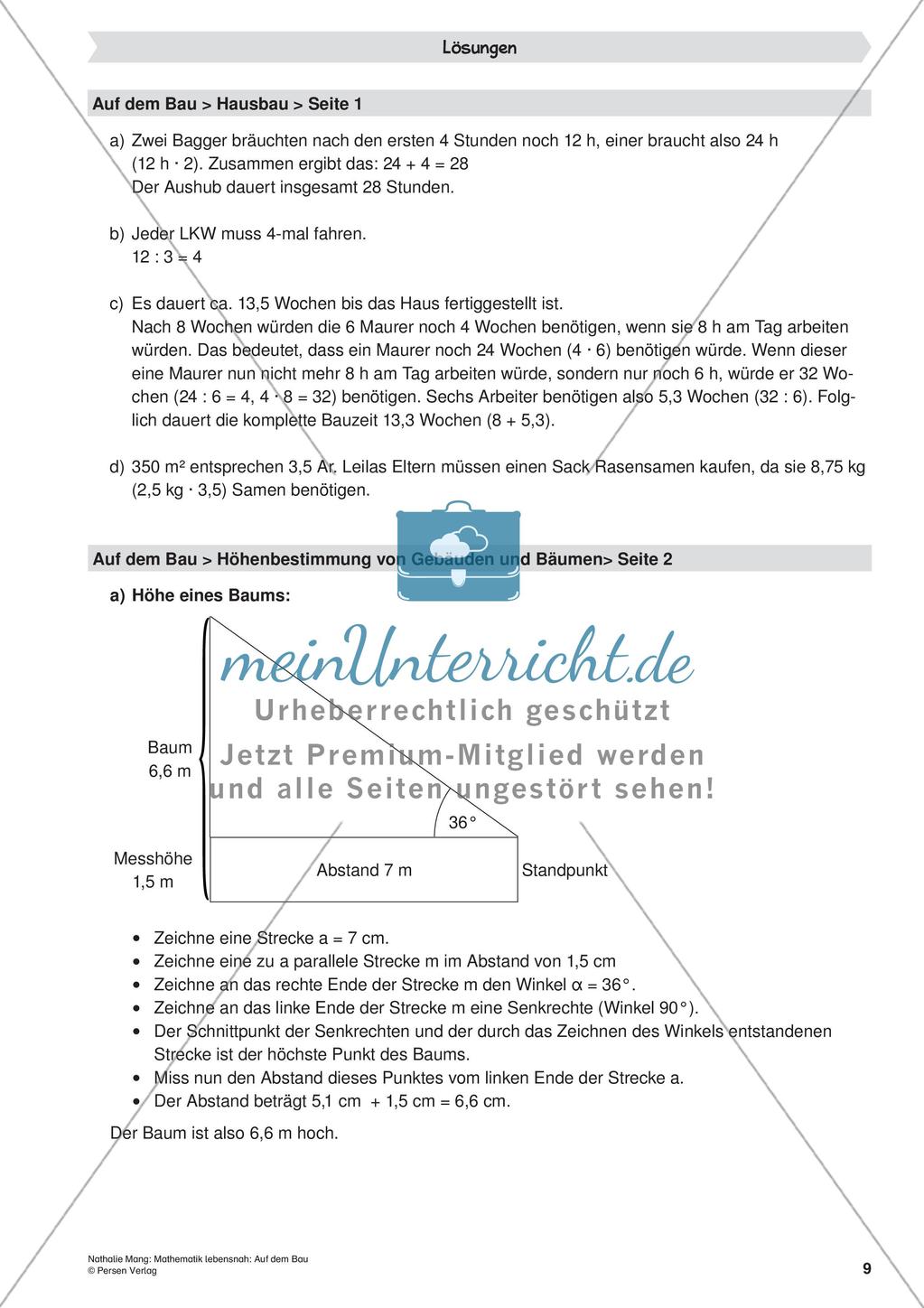Mathematik lebensnah: Auf dem Bau Preview 11