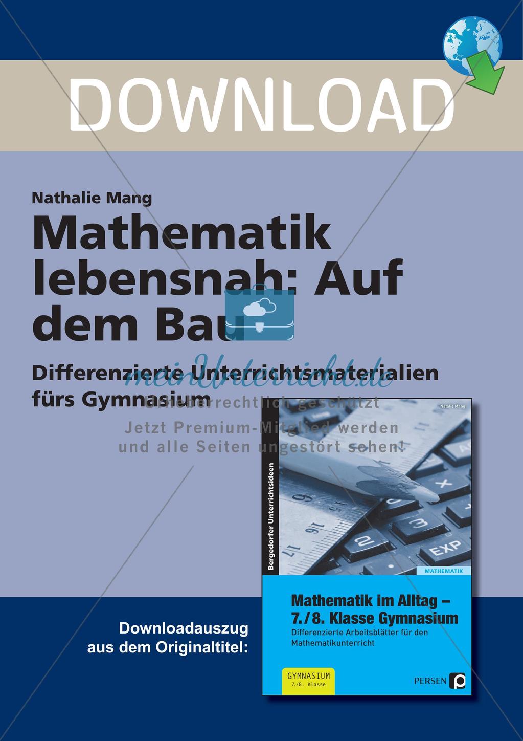 Mathematik lebensnah: Auf dem Bau Preview 1