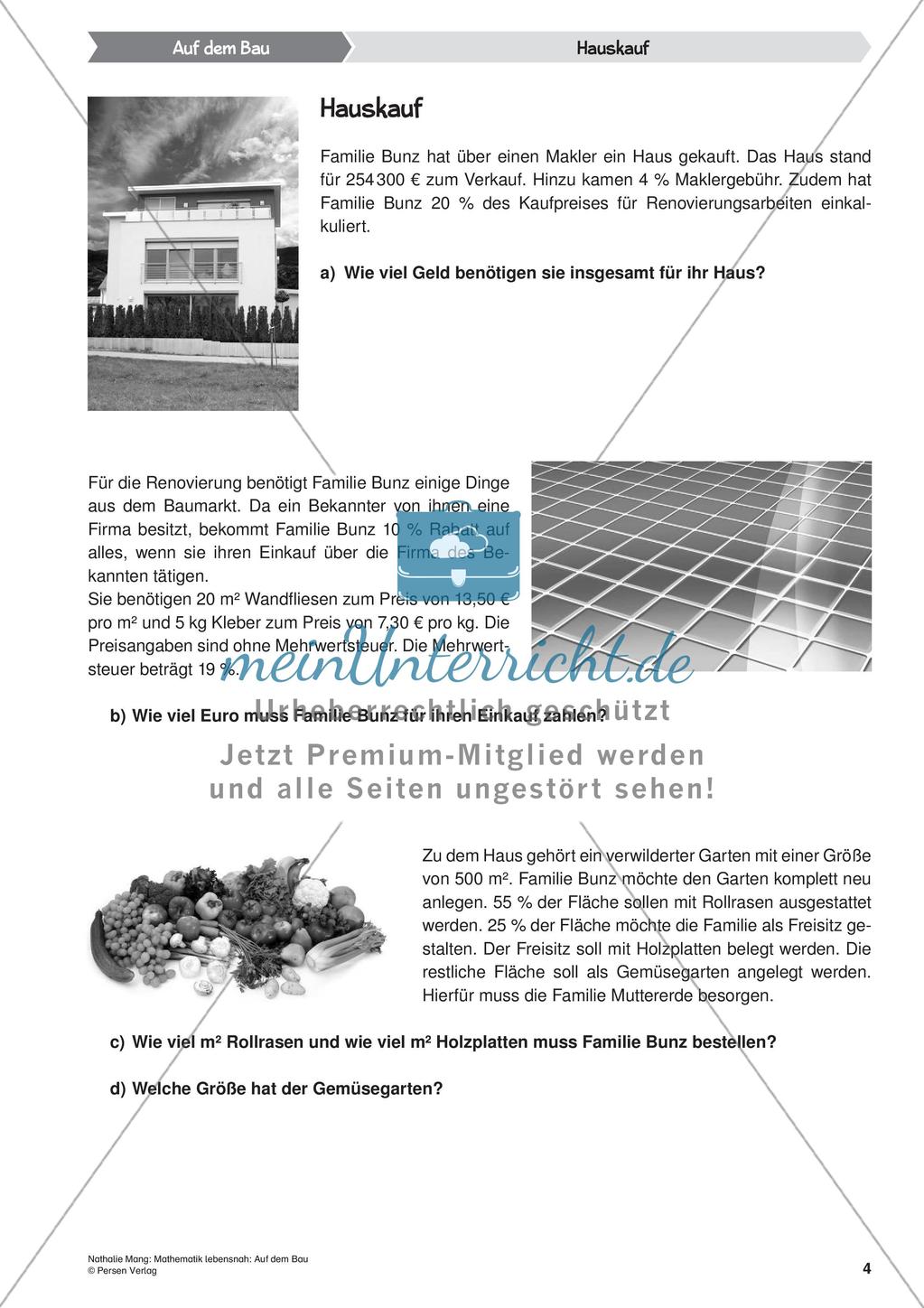Mathematik lebensnah: Auf dem Bau Preview 6