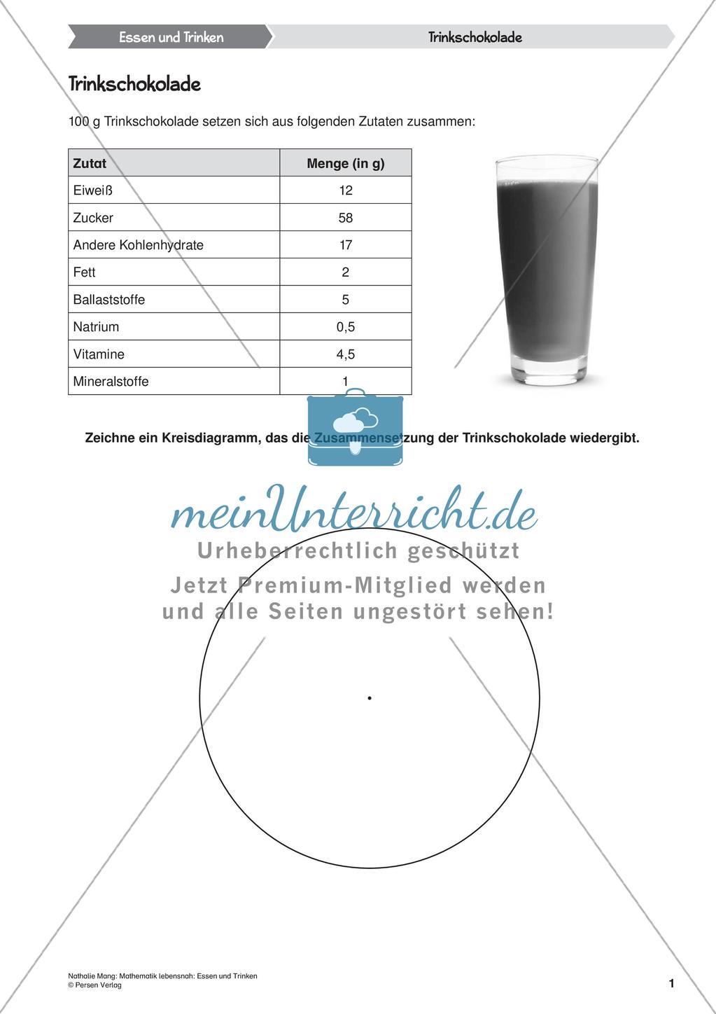 Mathematik lebensnah: Essen und Trinken Preview 3