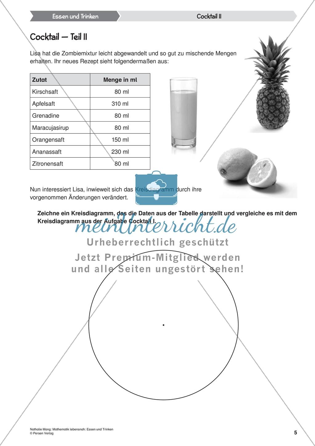 Mathematik lebensnah: Essen und Trinken Preview 7