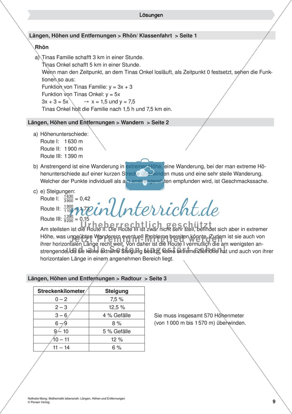Mathematik lebensnah: Längen, Höhen, Entfernungen Preview 11