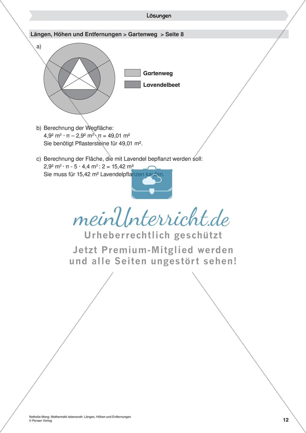 Mathematik lebensnah: Längen, Höhen, Entfernungen Preview 14