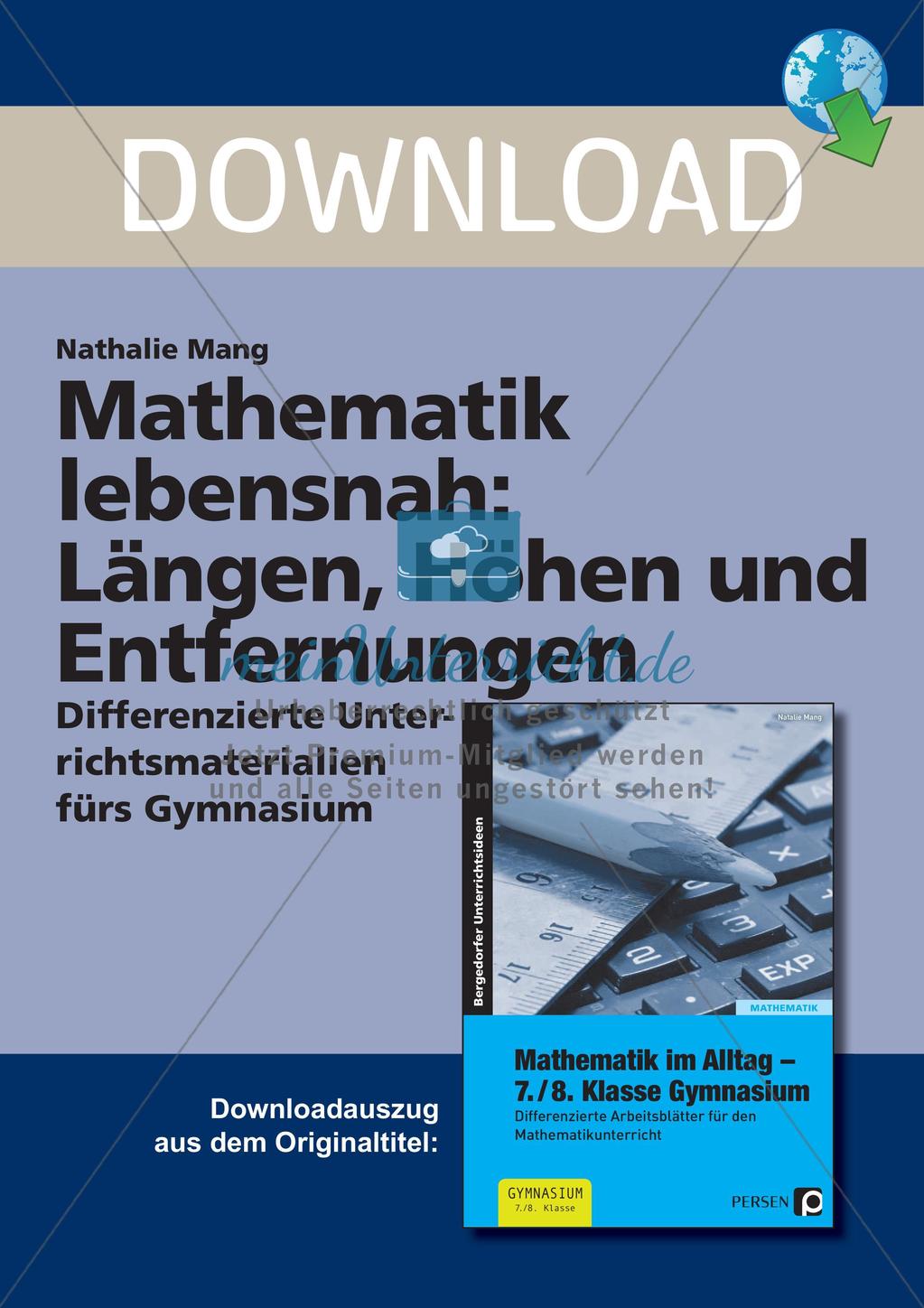 Mathematik lebensnah: Längen, Höhen, Entfernungen Preview 1