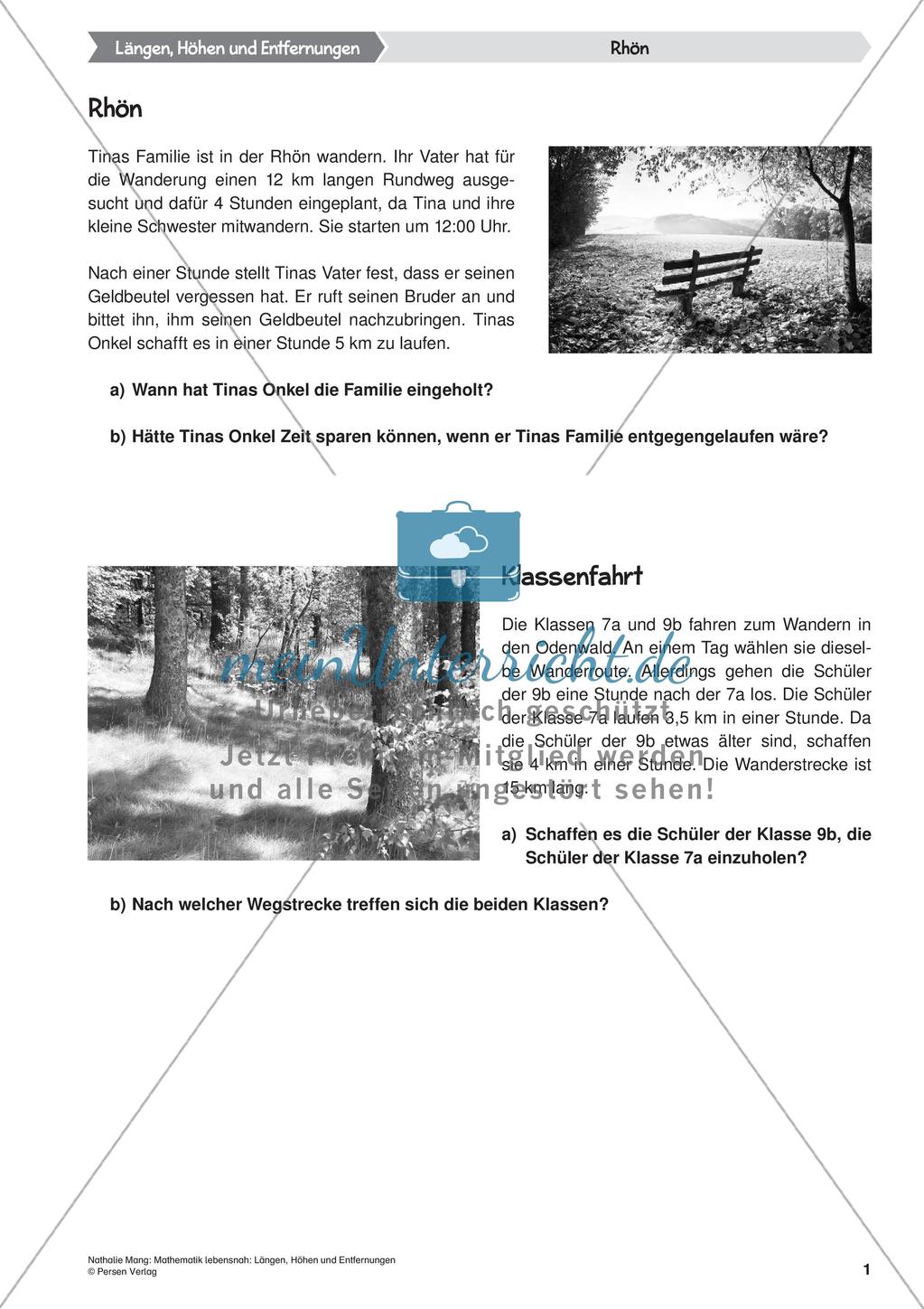 Mathematik lebensnah: Längen, Höhen, Entfernungen Preview 3