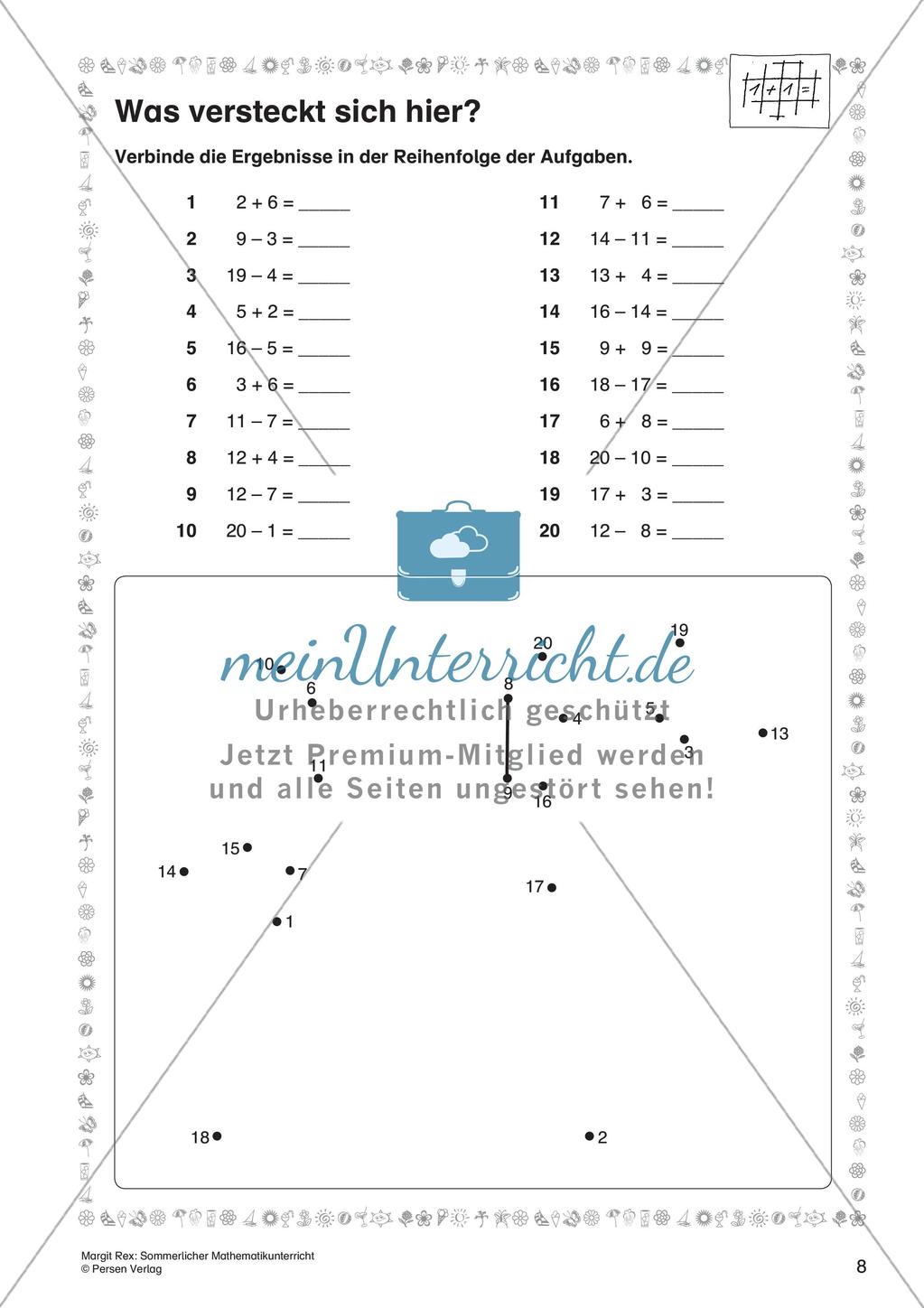 Sommerlicher Mathematikunterricht Preview 10