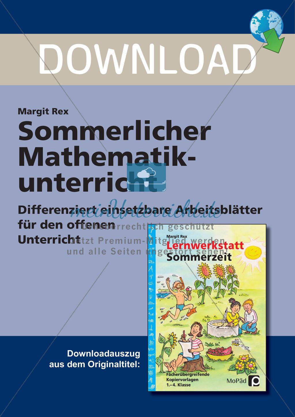 Sommerlicher Mathematikunterricht Preview 1