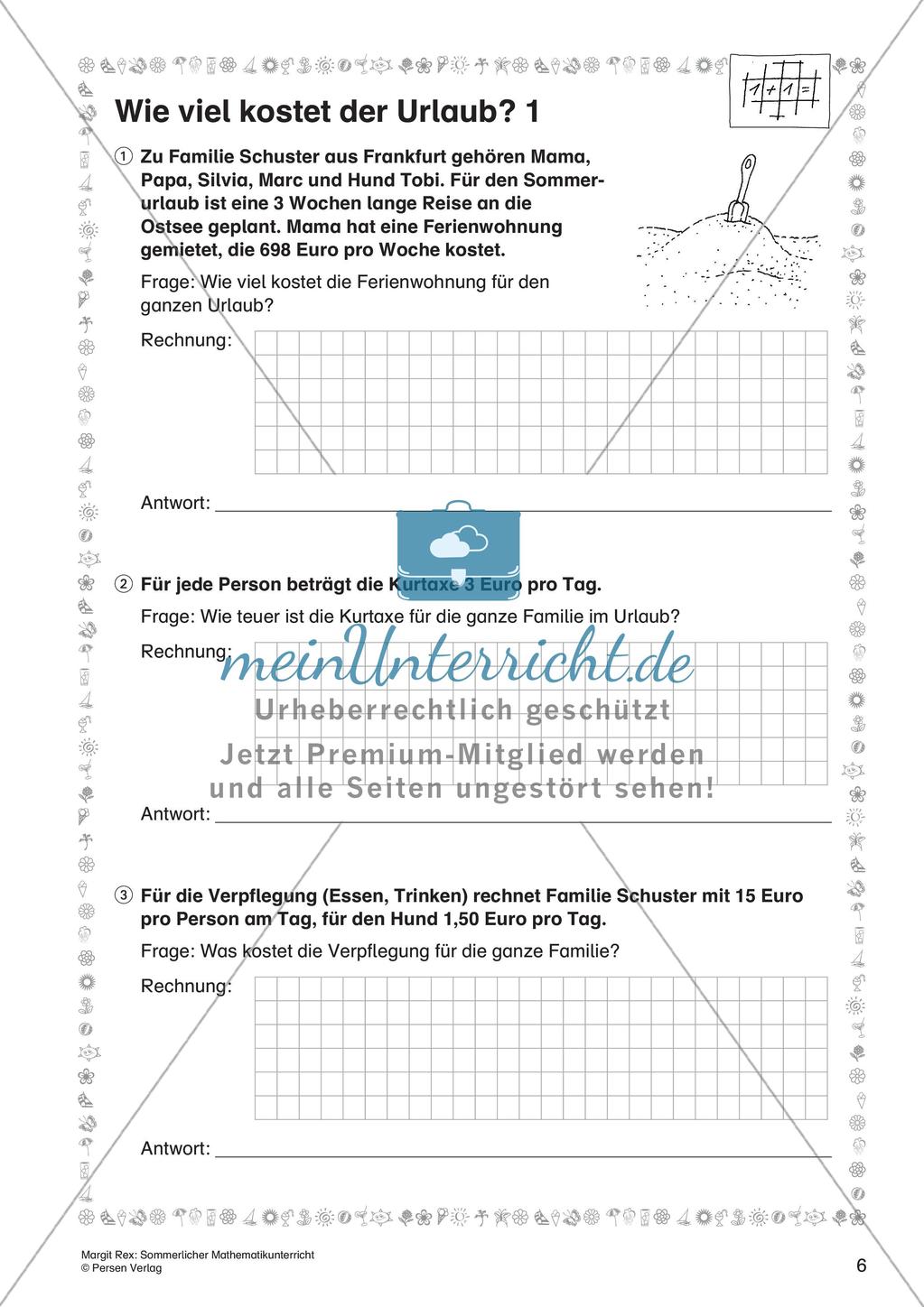 Sommerlicher Mathematikunterricht Preview 8