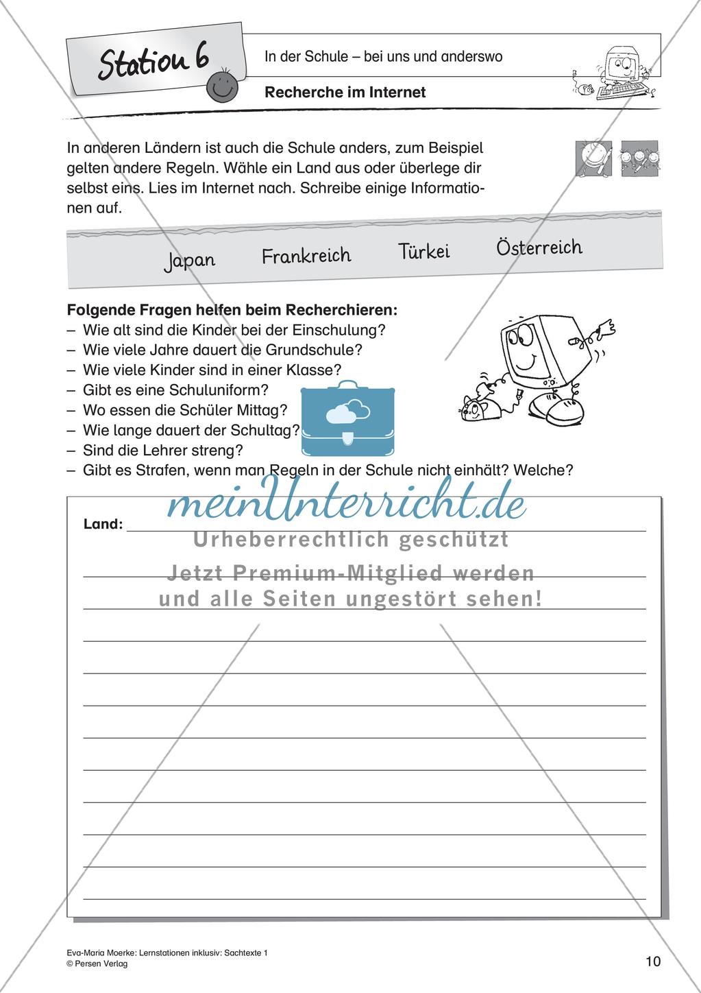 Sachtexte: In der Schule - bei uns und anderswo Preview 12