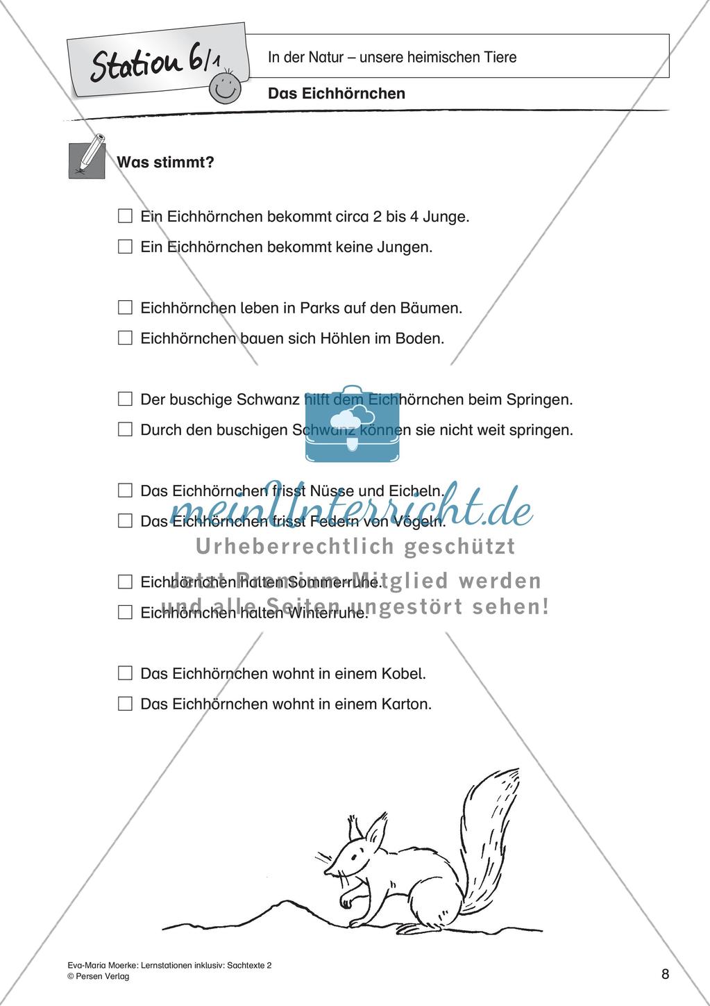 Sachtexte: In der Natur - unsere heimischen Tiere Preview 10