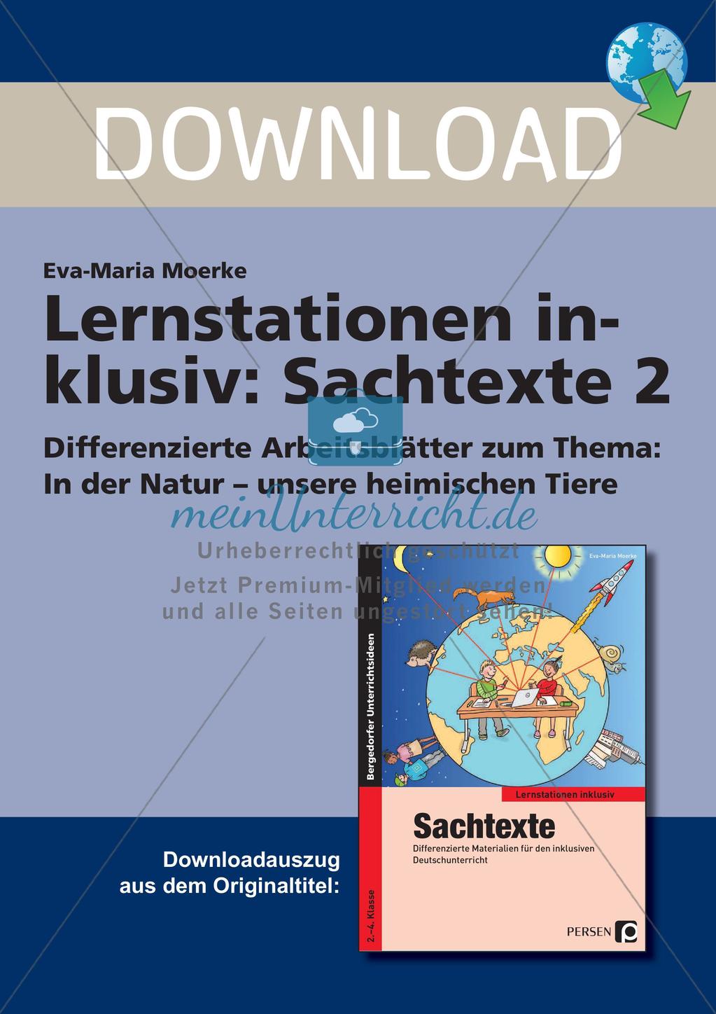 Sachtexte: In der Natur - unsere heimischen Tiere Preview 1