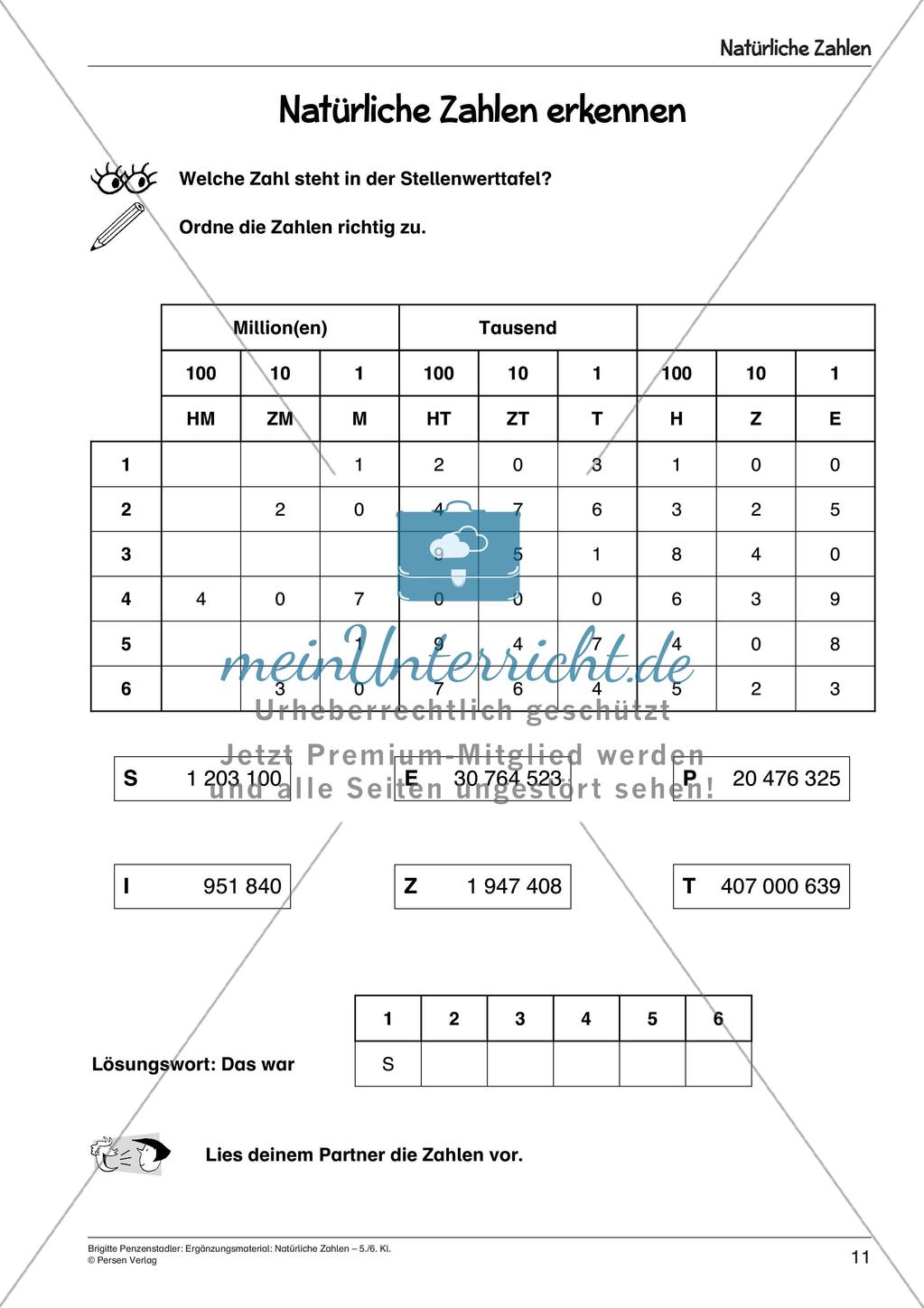 Ergänzungsmaterial: Natürliche Zahlen Preview 13