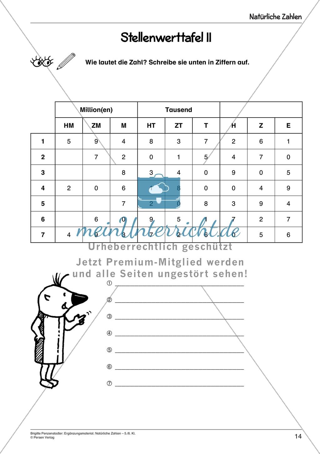 Ergänzungsmaterial: Natürliche Zahlen Preview 16