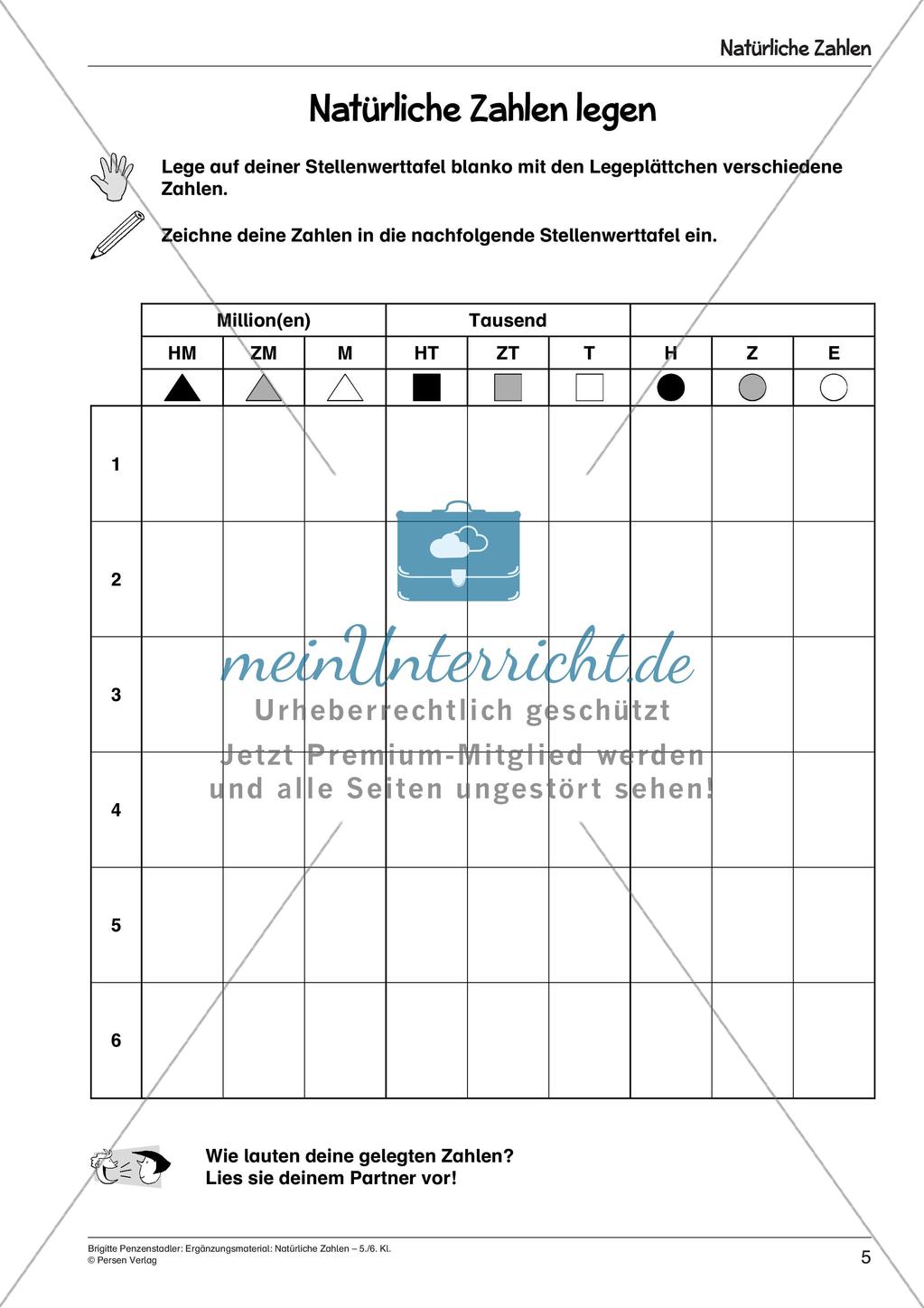 Ergänzungsmaterial: Natürliche Zahlen Preview 7