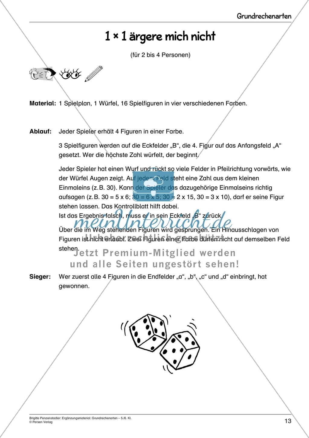 Ergänzungsmaterial: Grundrechenarten Preview 15