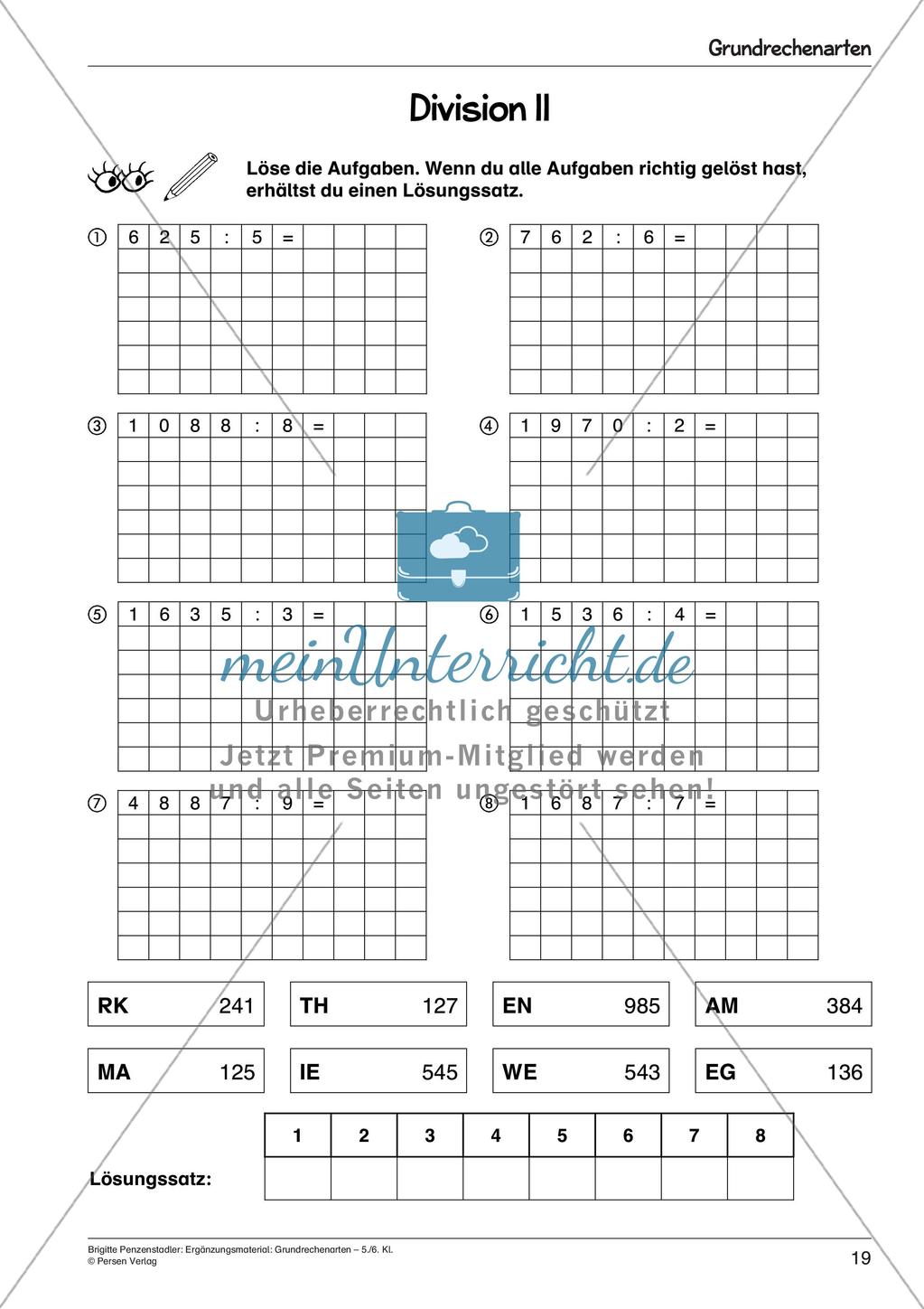 Ergänzungsmaterial: Grundrechenarten Preview 21