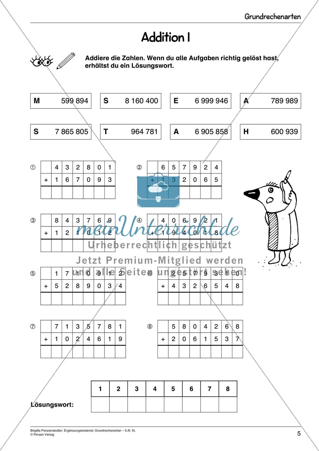 Ergänzungsmaterial: Grundrechenarten Preview 7