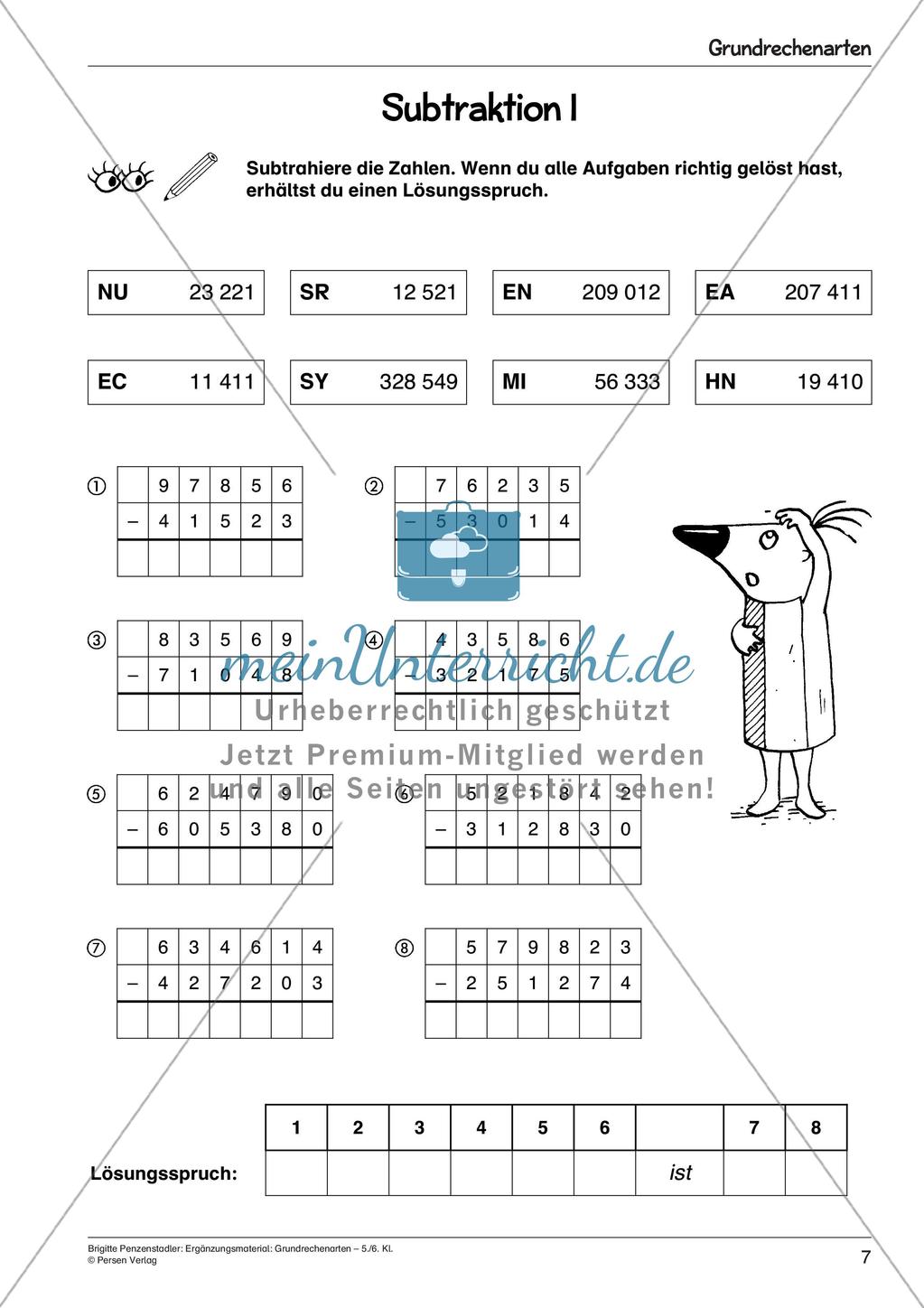 Ergänzungsmaterial: Grundrechenarten Preview 9